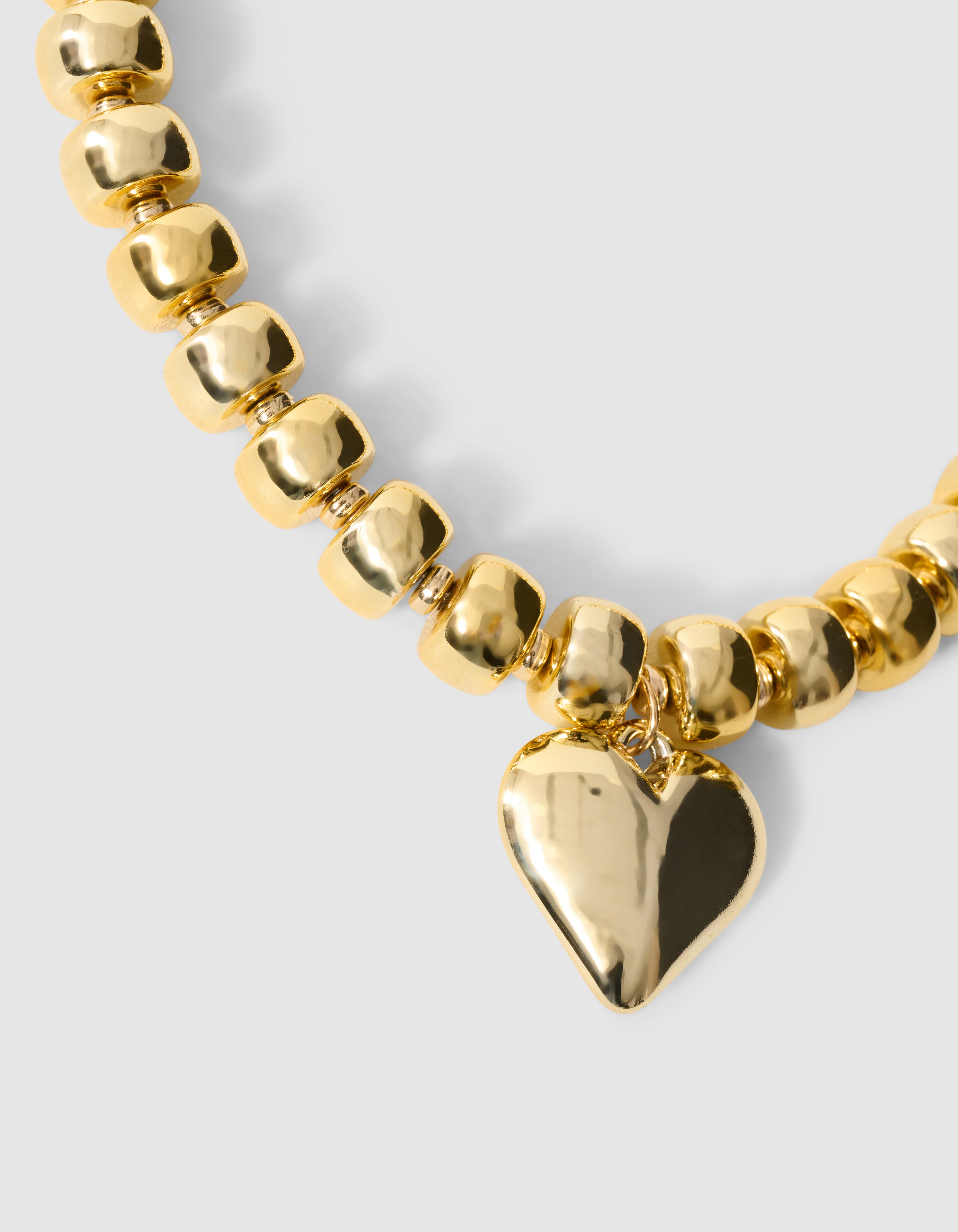 Beaded Wheel Hart Ketting Goud SHOEBY ACCESSOIRES