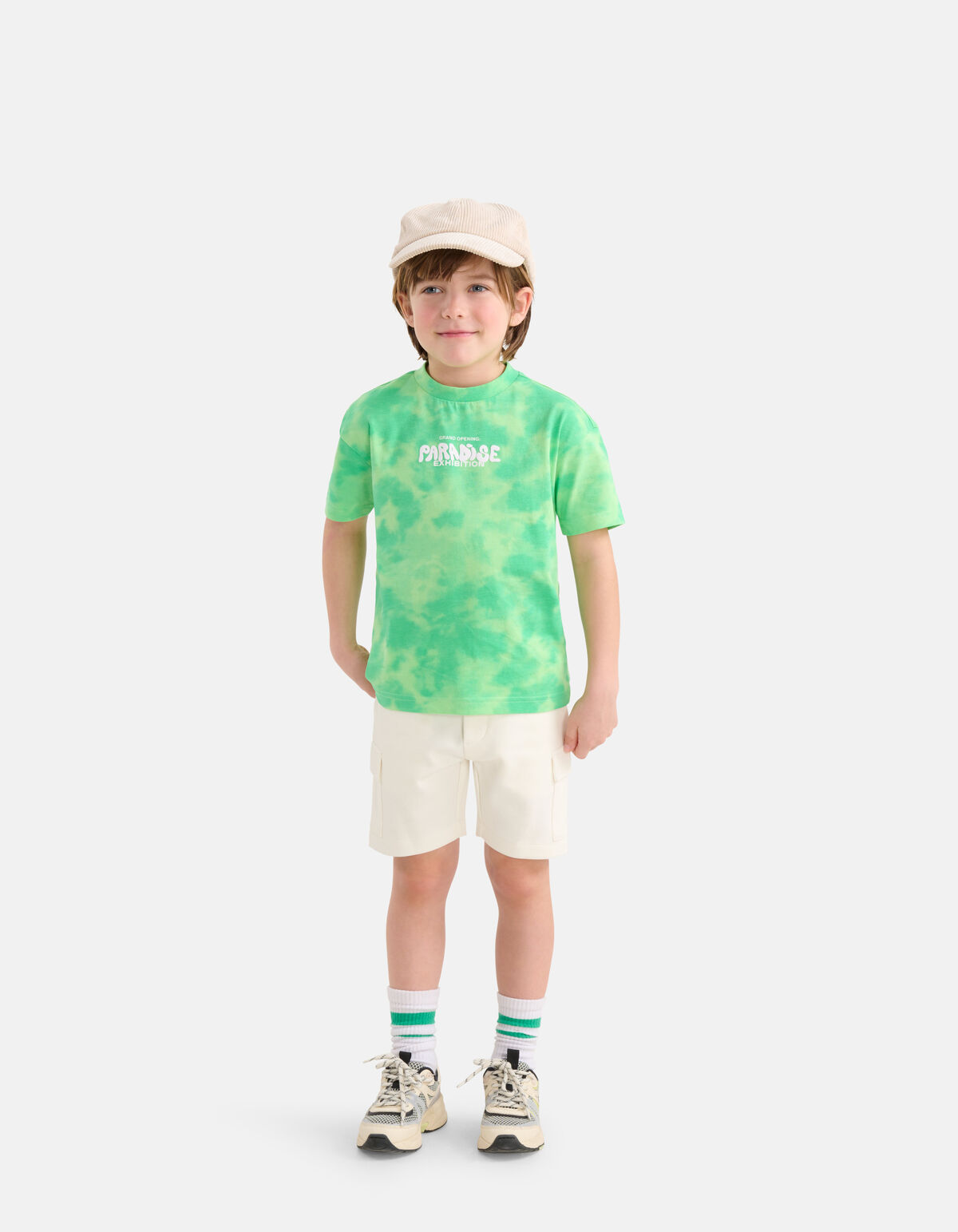 Tie Dye Artwork T-shirt Groen SHOEBY BOYS