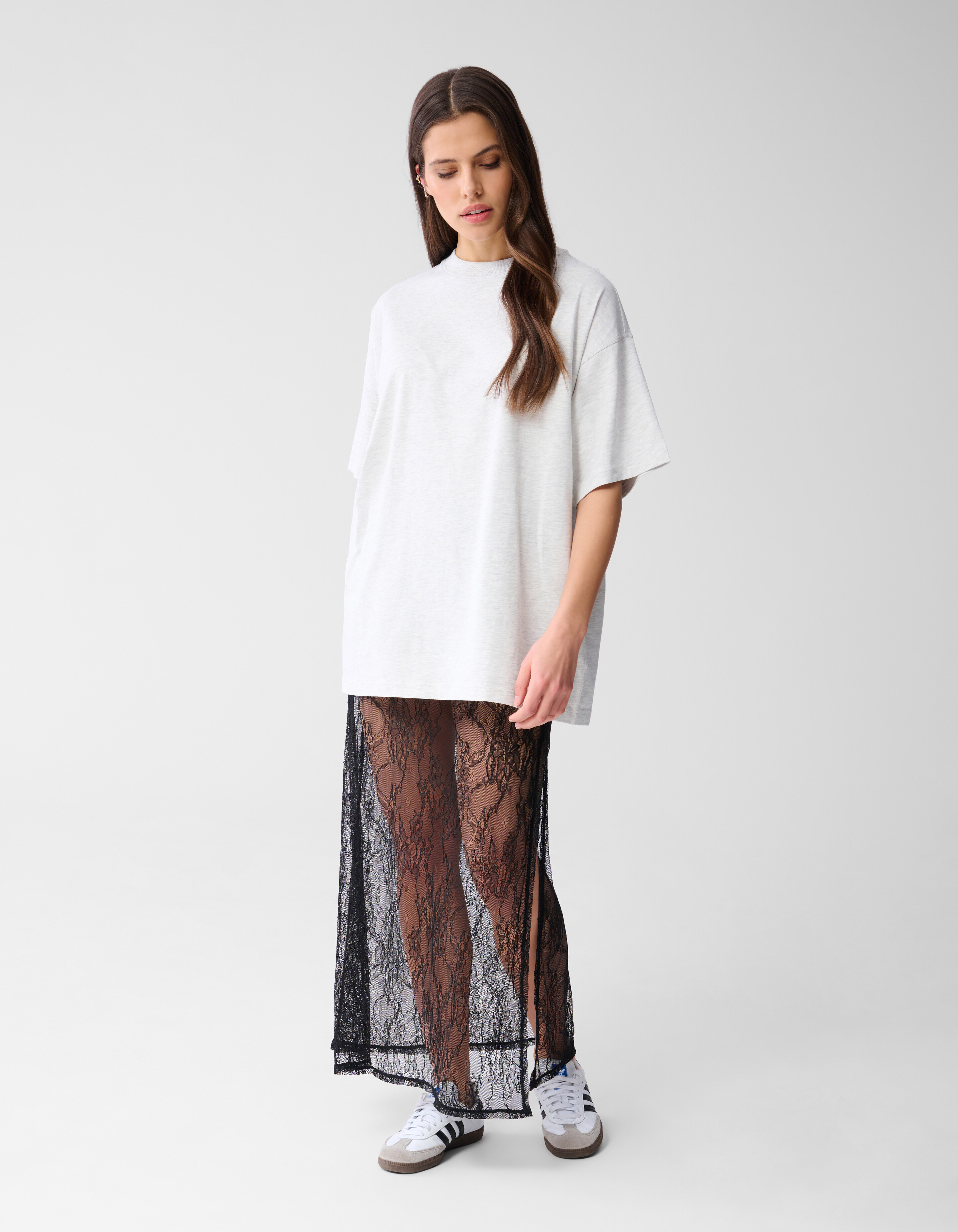 Oversized T-shirt Lichtgrijs By Monica SHOEBY WOMEN