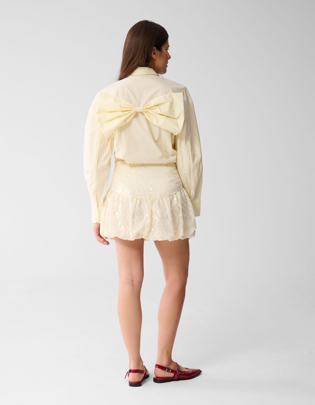 Sequin Mini Rok Gebroken Wit SHOEBY WOMEN