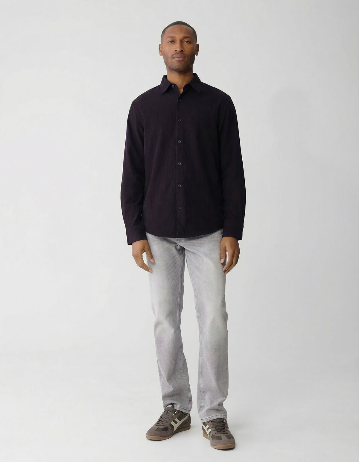 Printed Logo Overhemd Donkerrood SHOEBY MEN