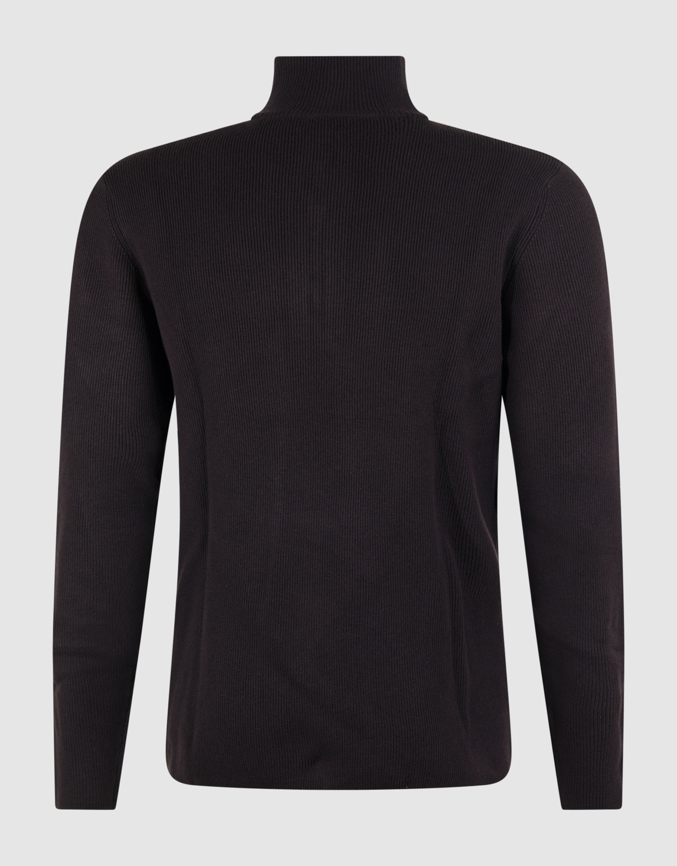 Half Zip Gebreide Trui Donkerbruin SHOEBY MEN