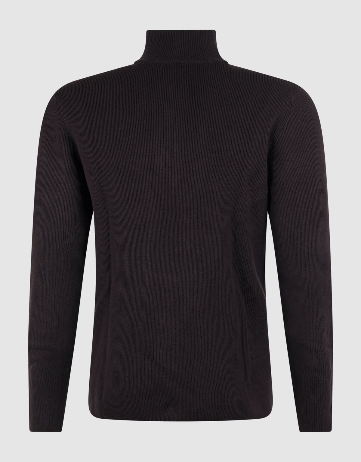 Half Zip Gebreide Trui Donkerbruin SHOEBY MEN