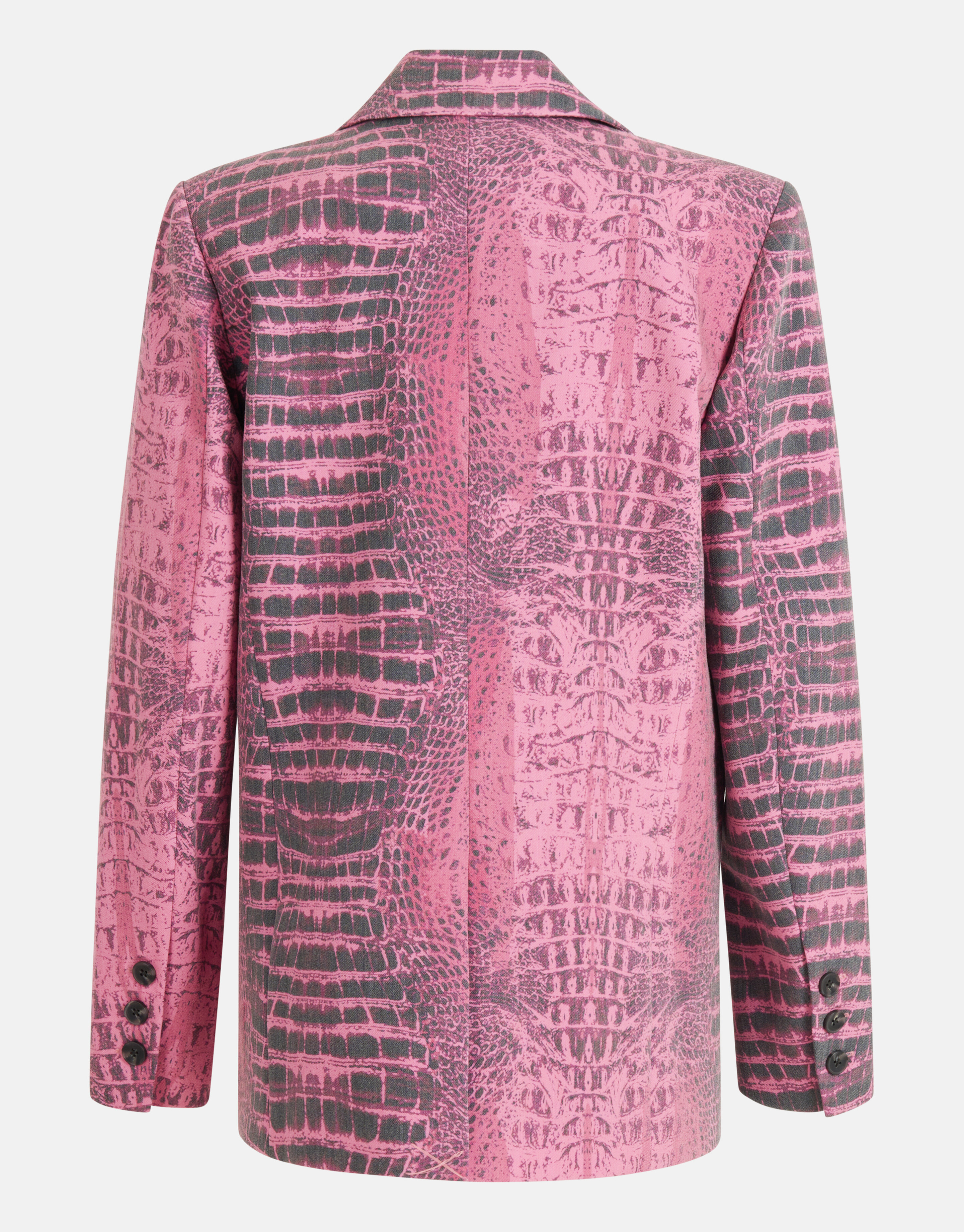 Oversized Croco Print Blazer Roze SHOEBY WOMEN