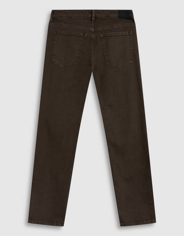 Straight Fit Jeans Donkerbruin SHOEBY MEN