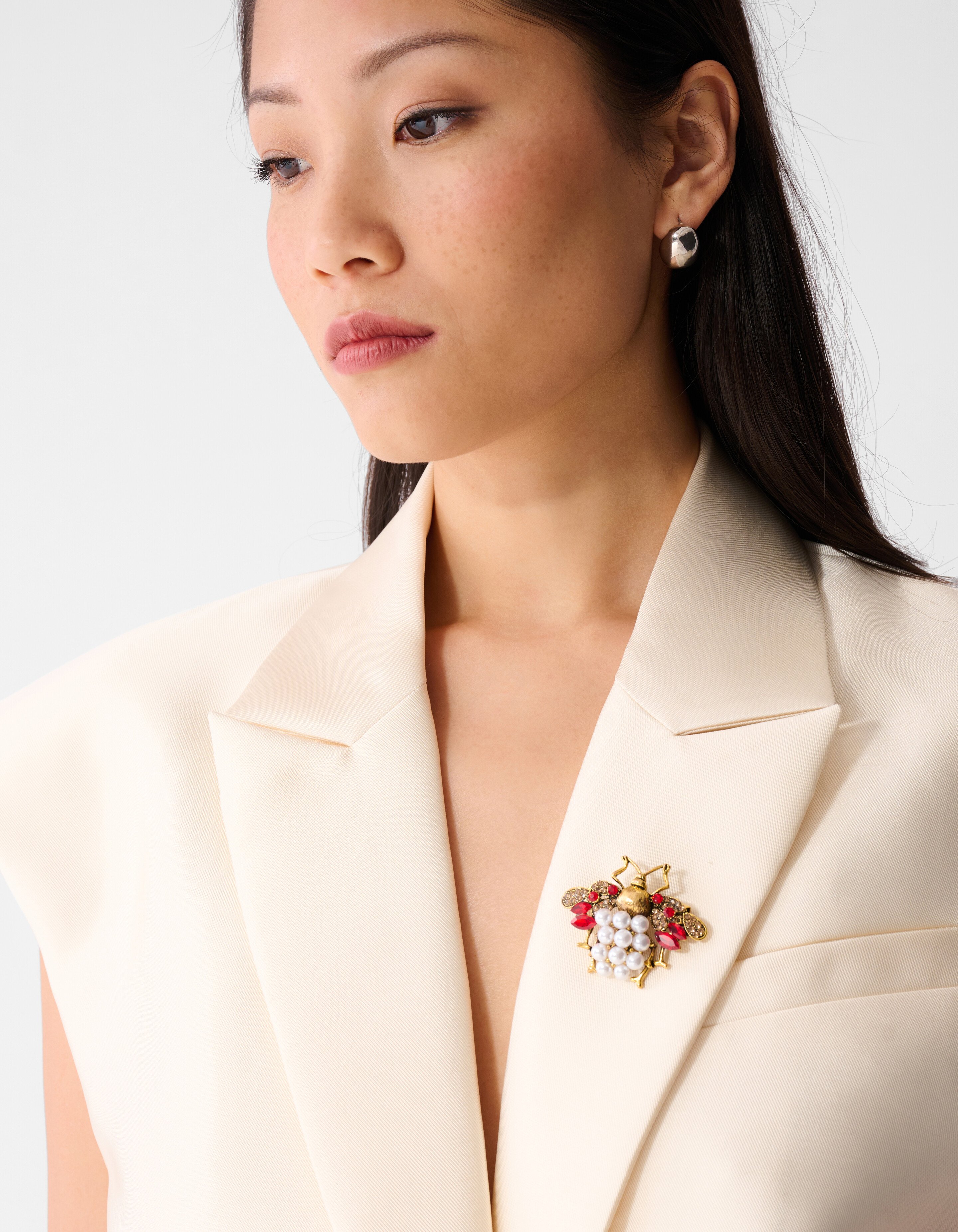 Parel Fly Broche Rood/Goud SHOEBY ACCESSOIRES