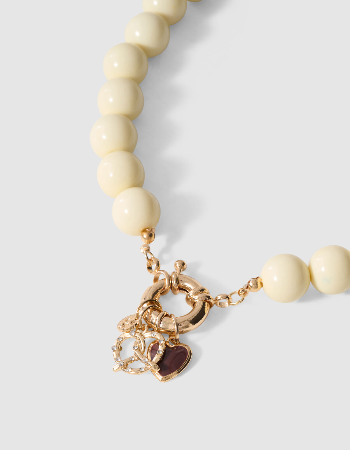 Beaded Charm Ketting Lichtgeel SHOEBY ACCESSOIRES