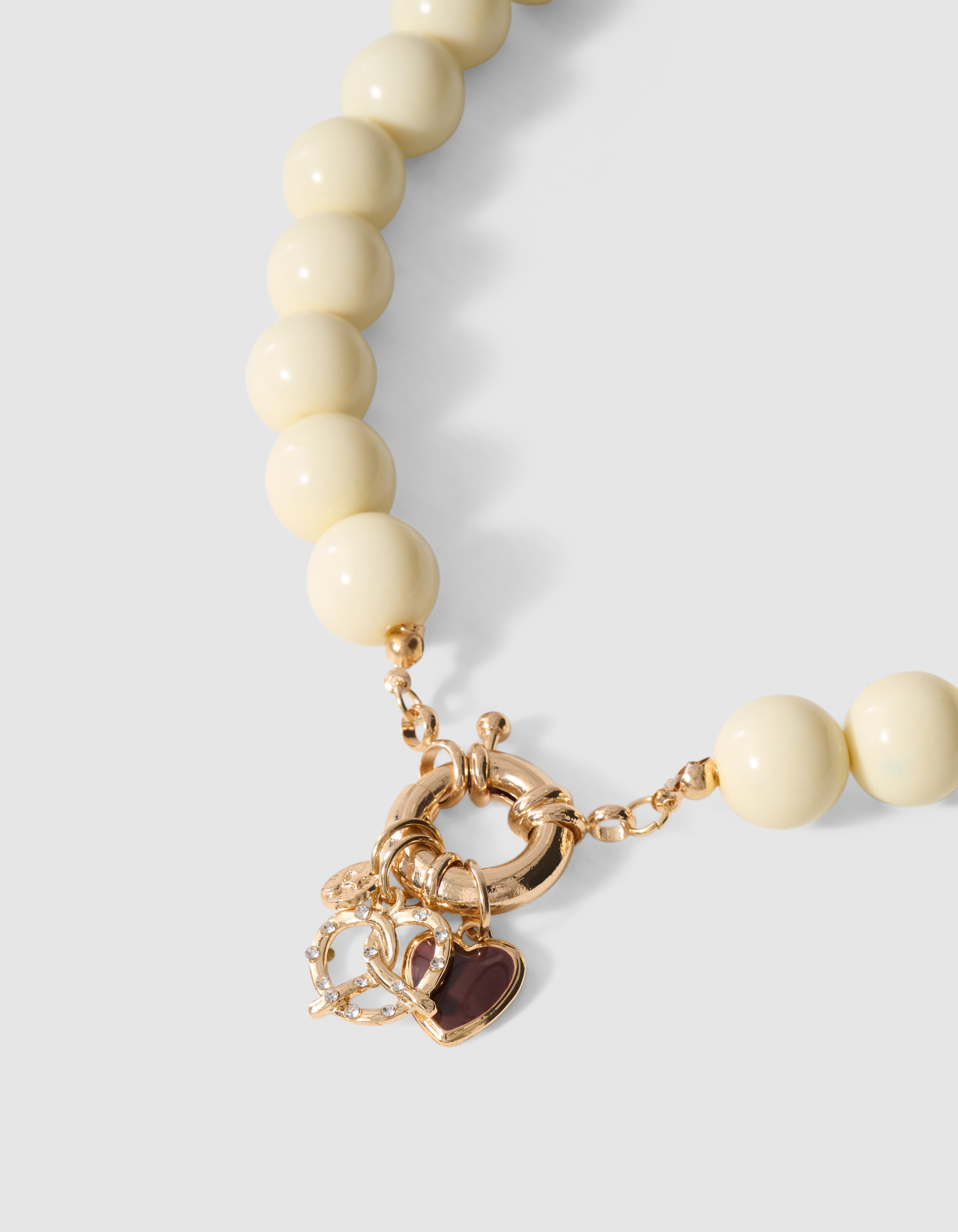 Beaded Charm Ketting Lichtgeel SHOEBY ACCESSOIRES