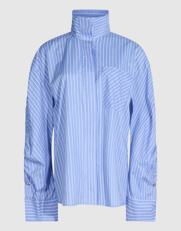Gathering Sleeve Blouse Blauw SHOEBY WOMEN
