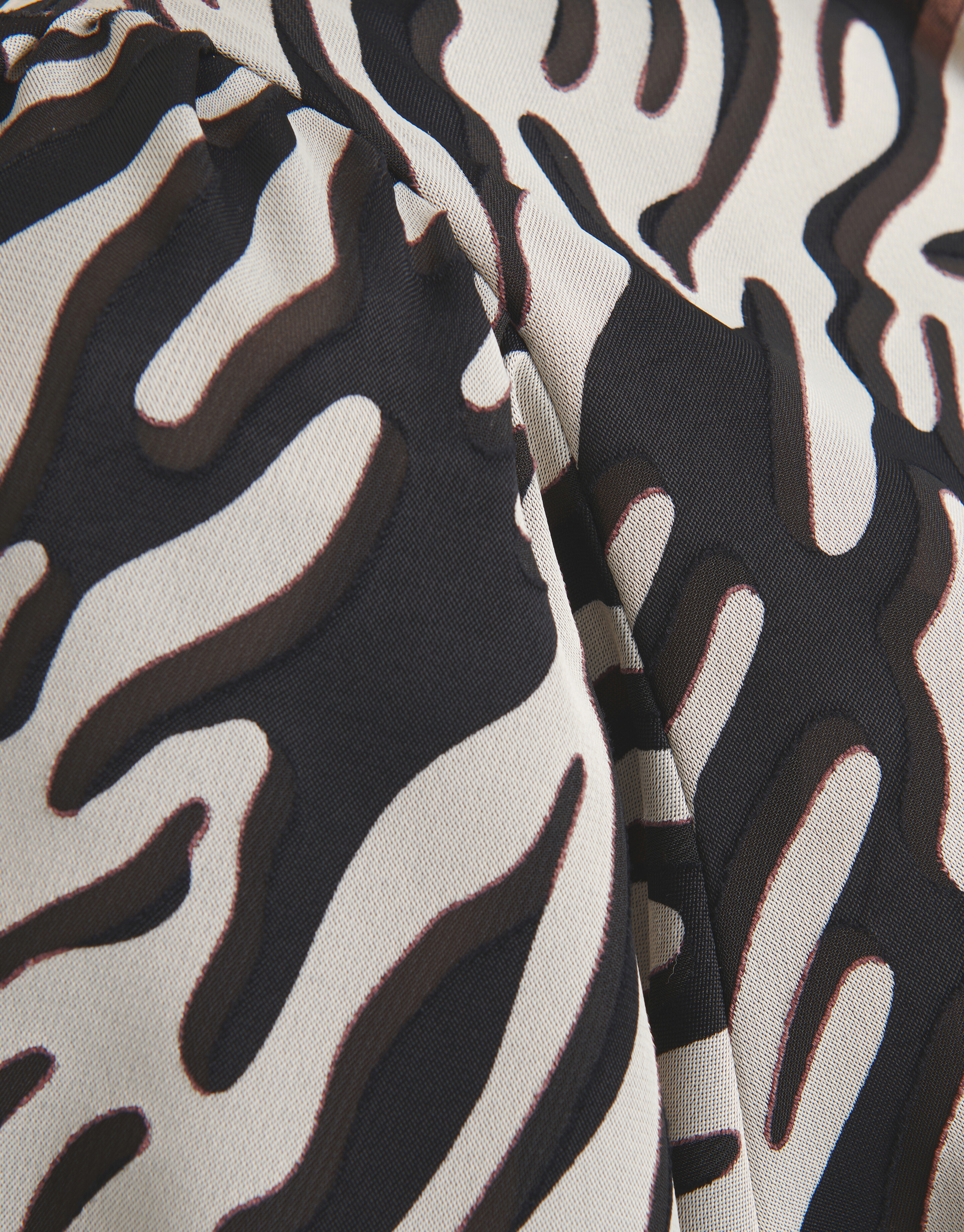 Zebra Burn Out Top Zwart/Wit SHOEBY WOMEN