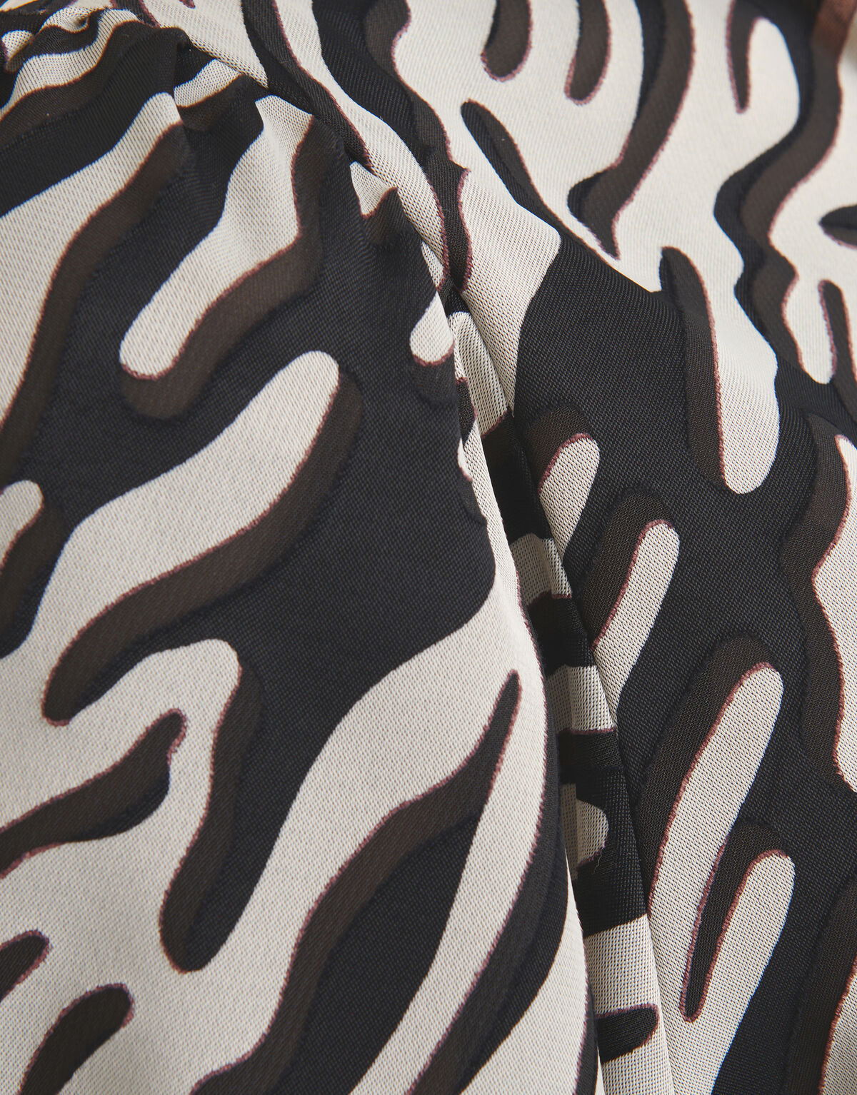 Zebra Burn Out Top Zwart/Wit SHOEBY WOMEN