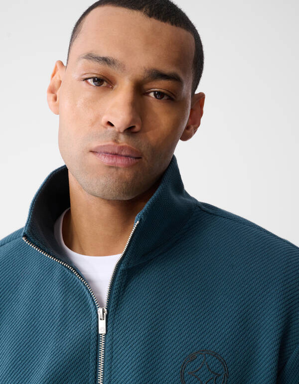 Half Zip Sweater Donkergroen SHOEBY MEN