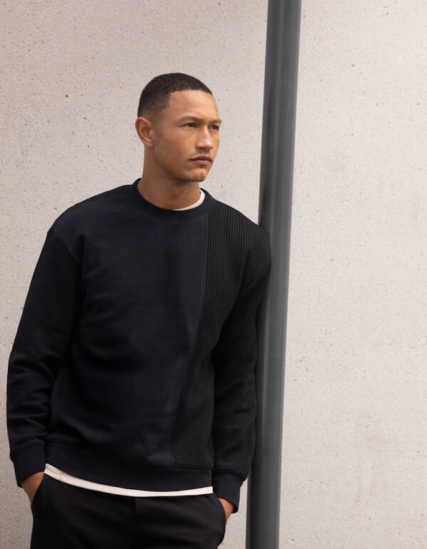 Mixed Sweater Zwart SHOEBY MEN