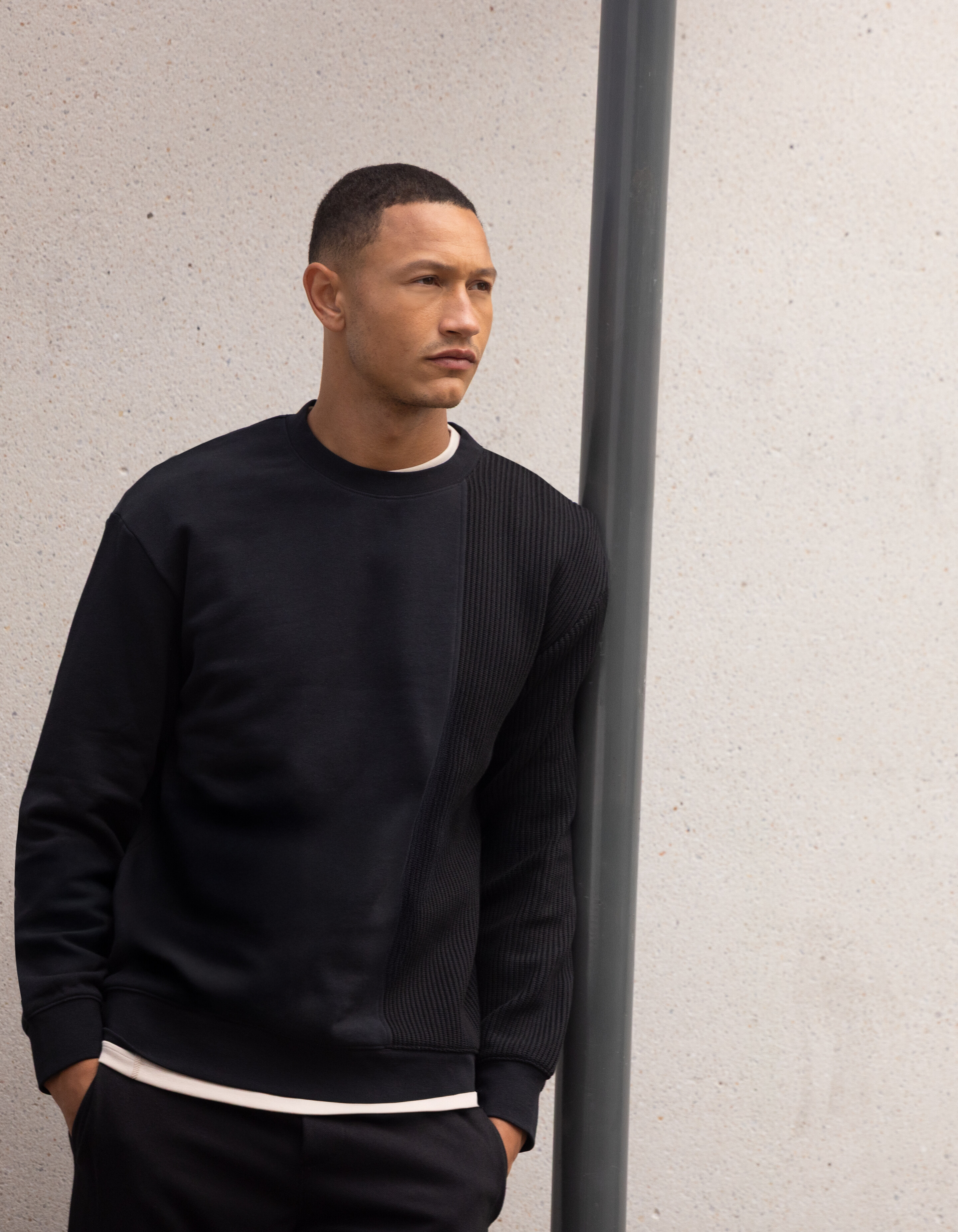 Mixed Sweater Zwart SHOEBY MEN