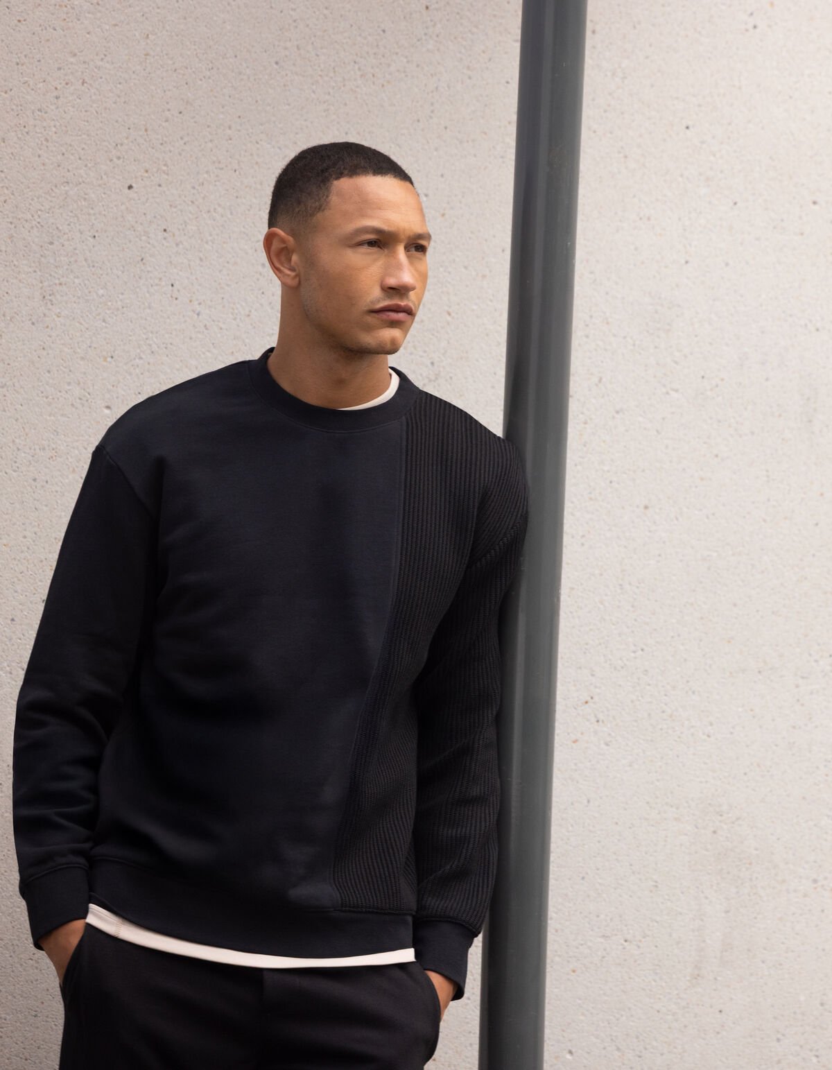 Mixed Sweater Zwart SHOEBY MEN