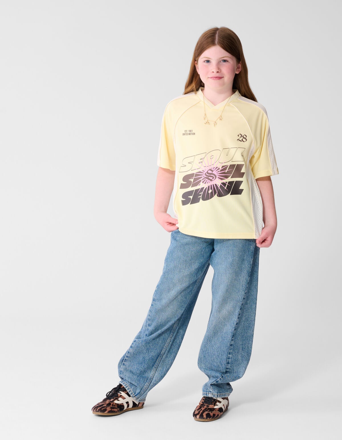 Seoul Baseball T-shirt Lichtgeel SHOEBY GIRLS