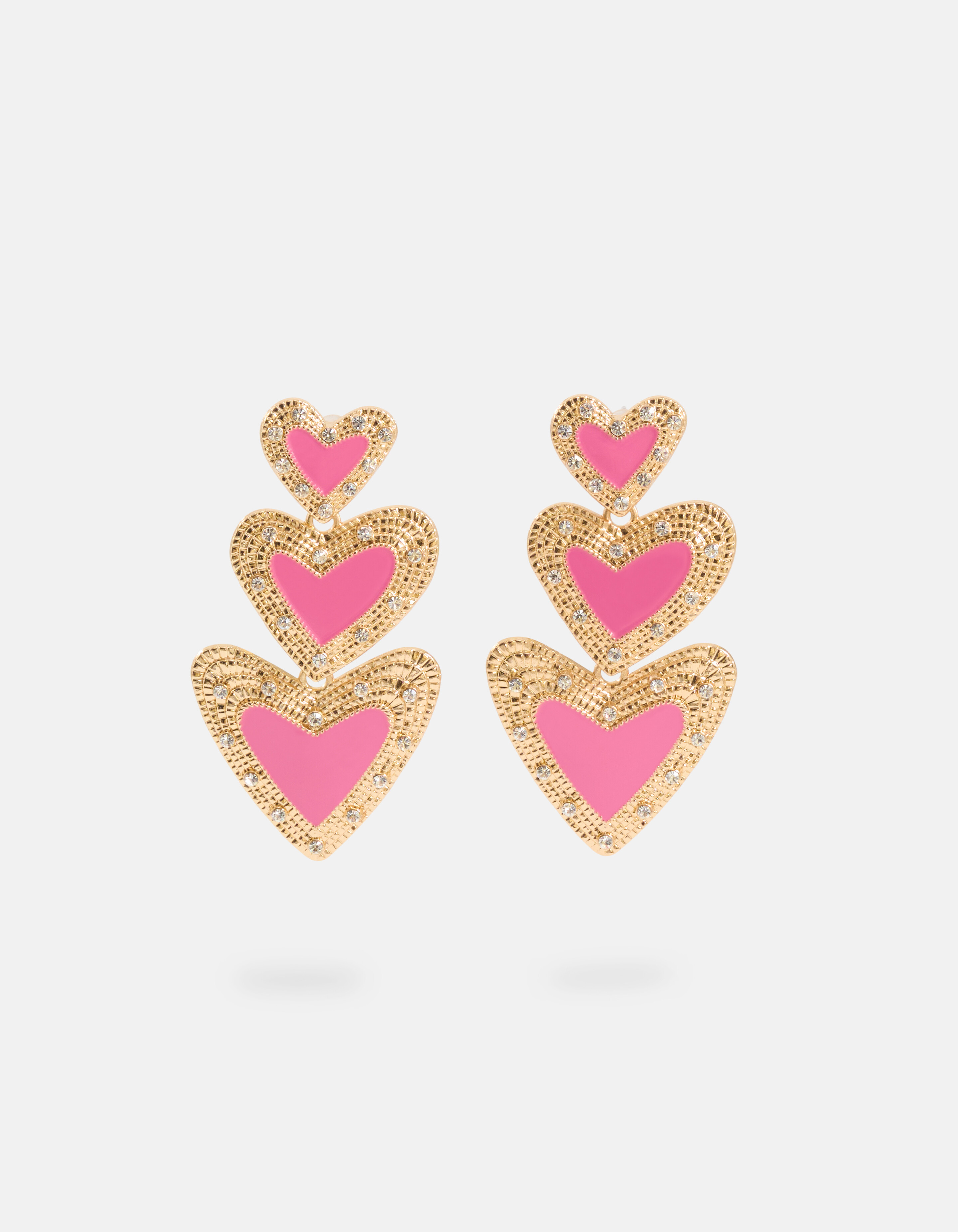 Multi Heart Oorbellen Roze SHOEBY ACCESSOIRES