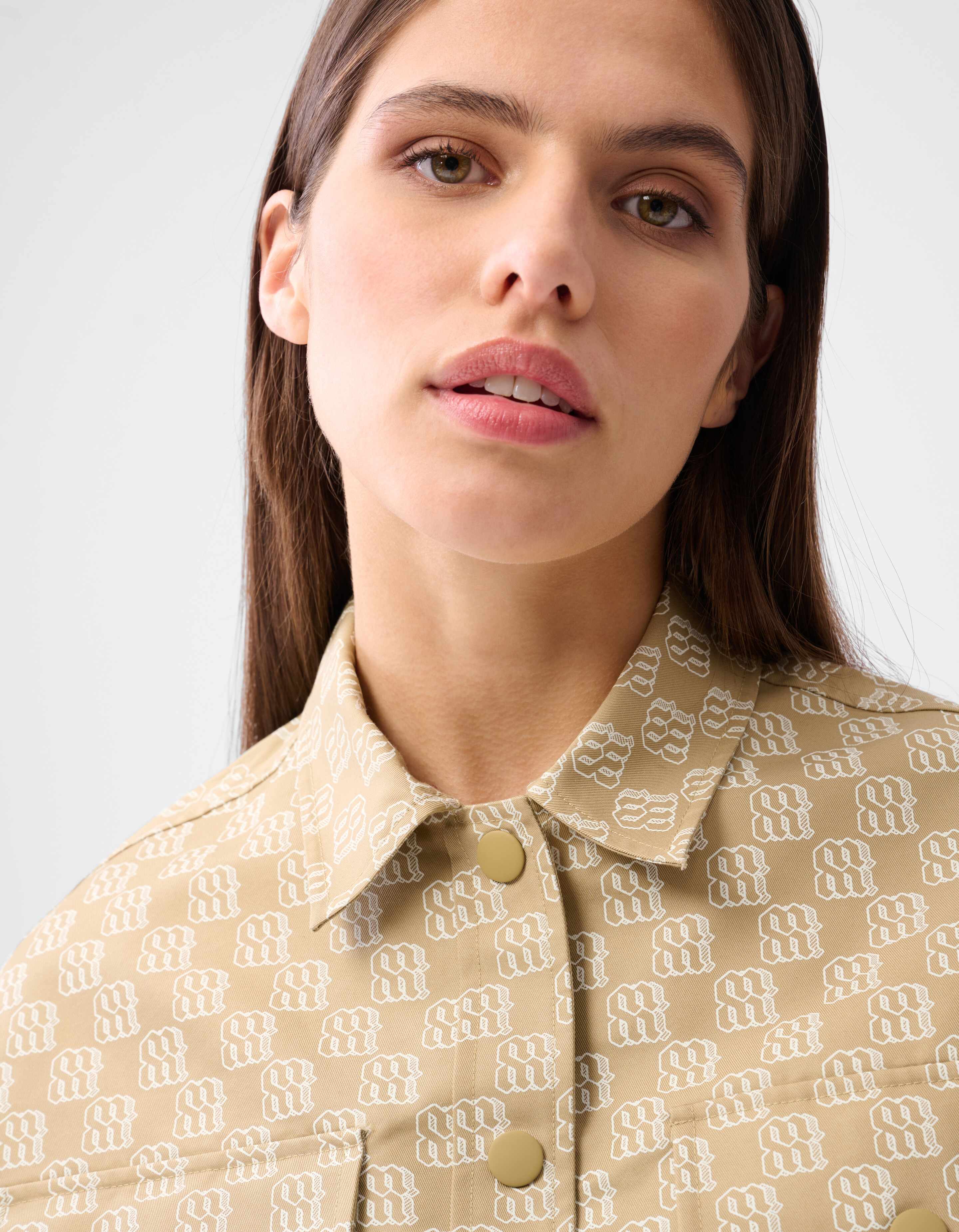 Cropped Printed Blouse Zand By Mieke SHOEBY WOMEN