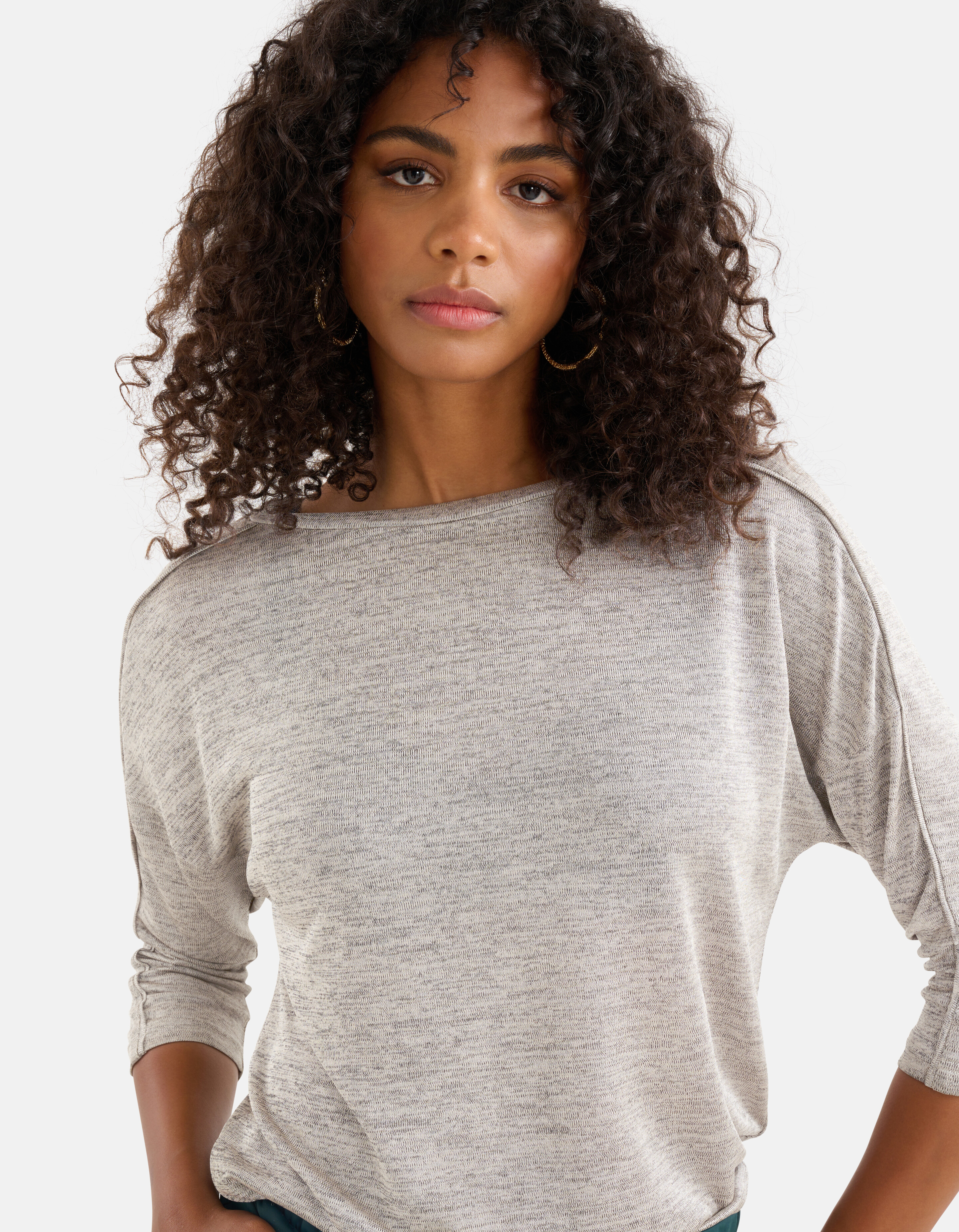 Structuur Top Lichtgrijs SHOEBY WOMEN