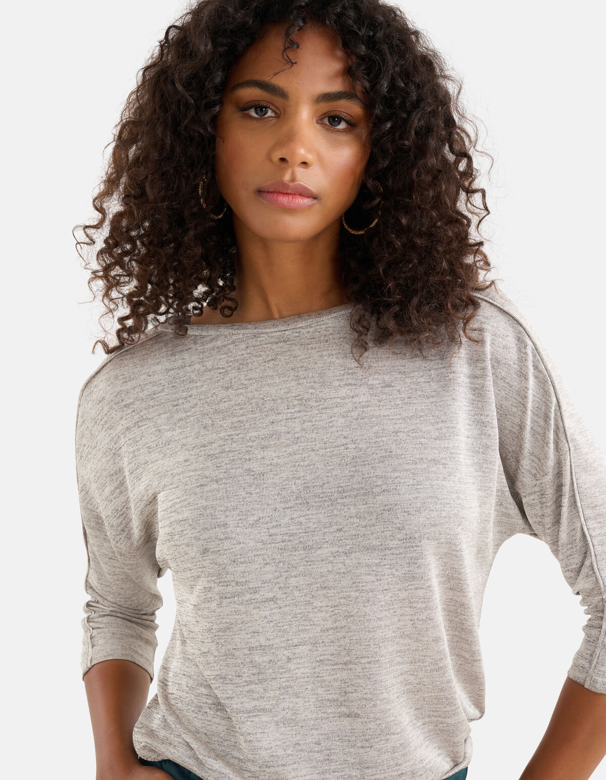 Structuur Top Lichtgrijs SHOEBY WOMEN