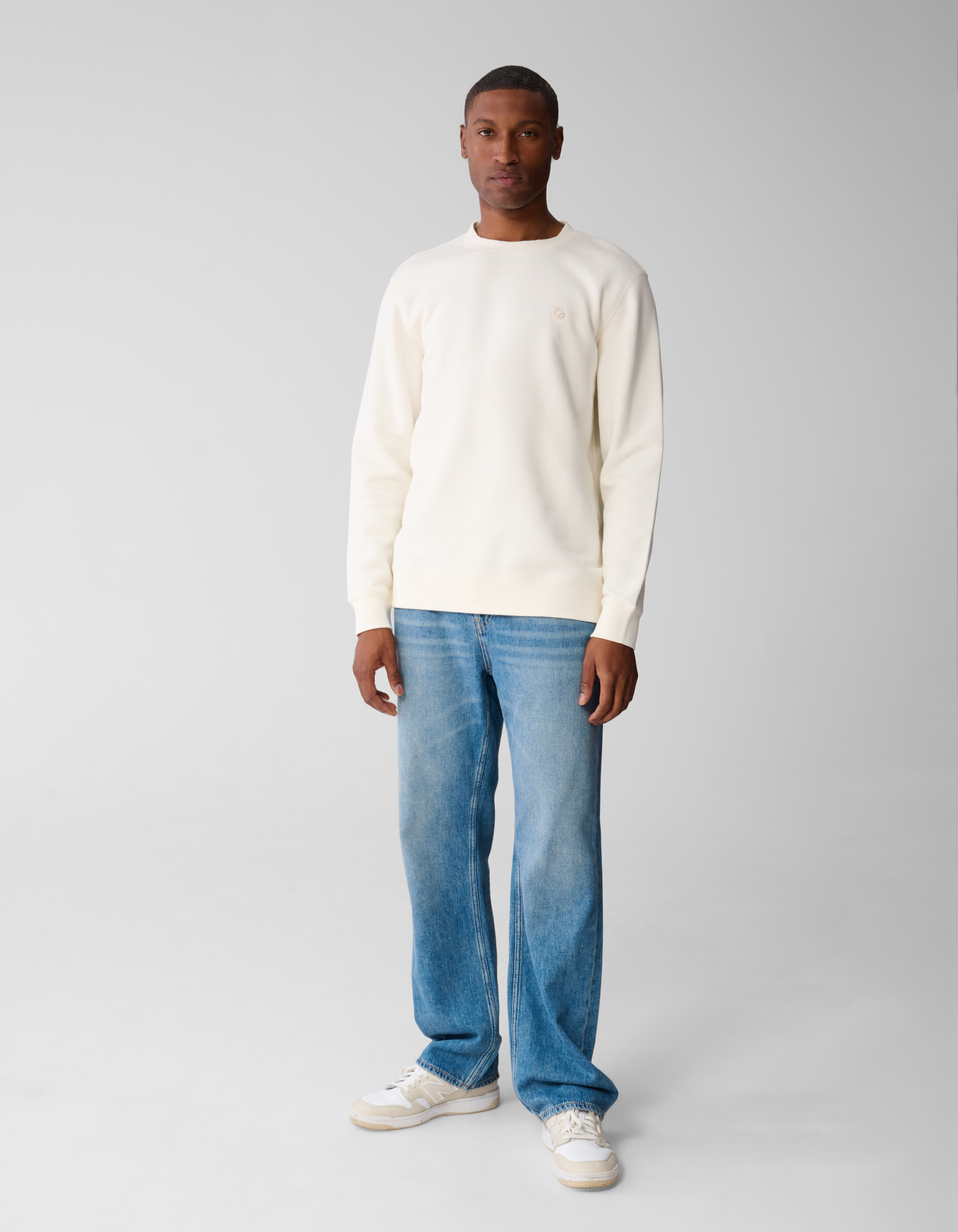 Badge Sweater Gebroken Wit SHOEBY MEN