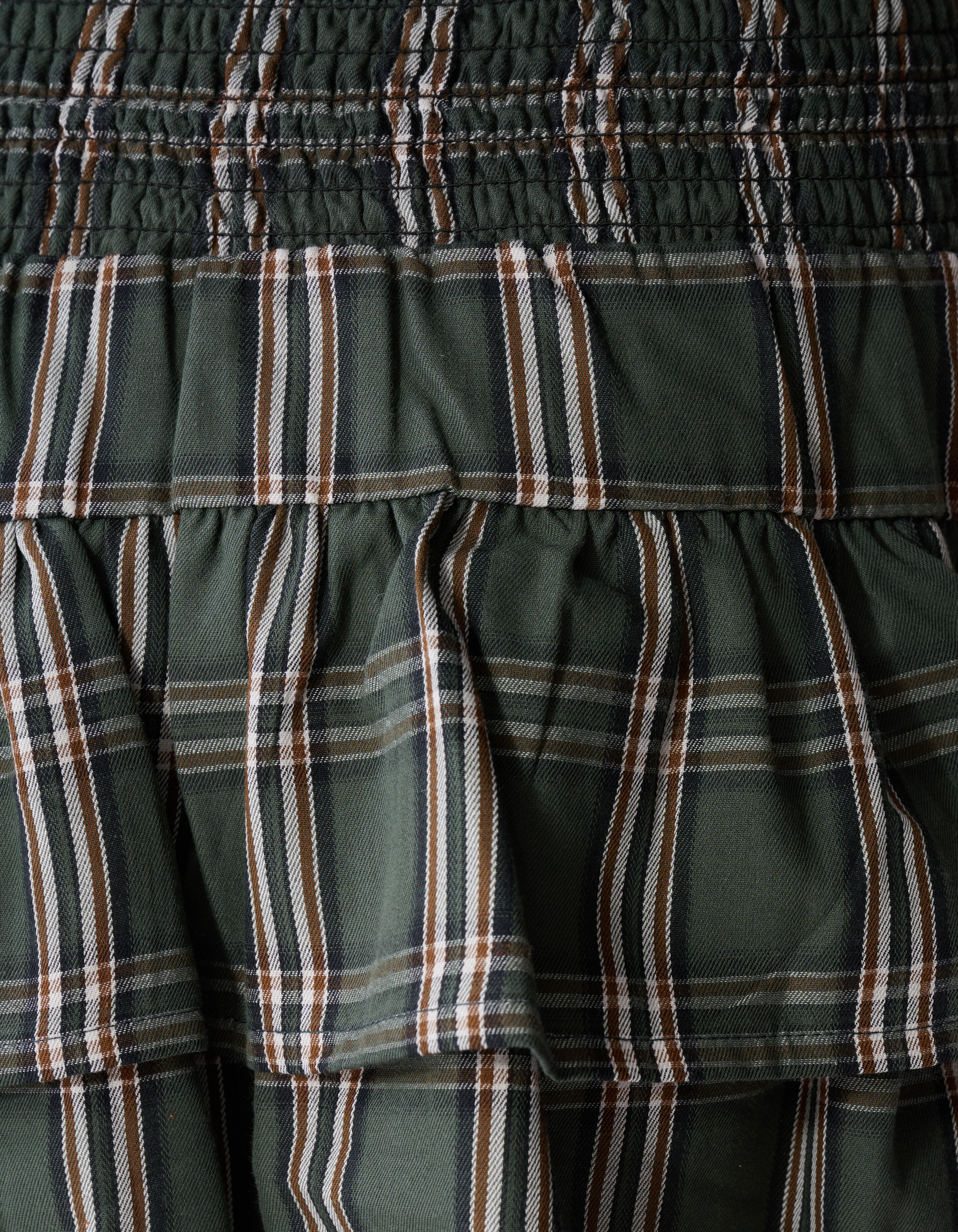 Check Ruffle Rok Groen SHOEBY GIRLS
