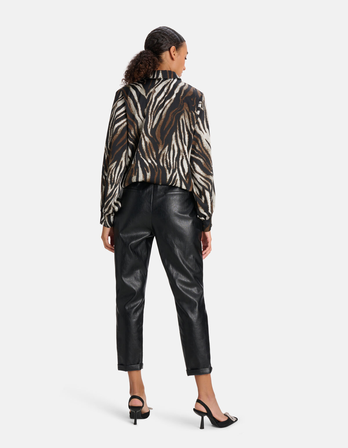 Tijgerprint Blouse Bruin SHOEBY WOMEN