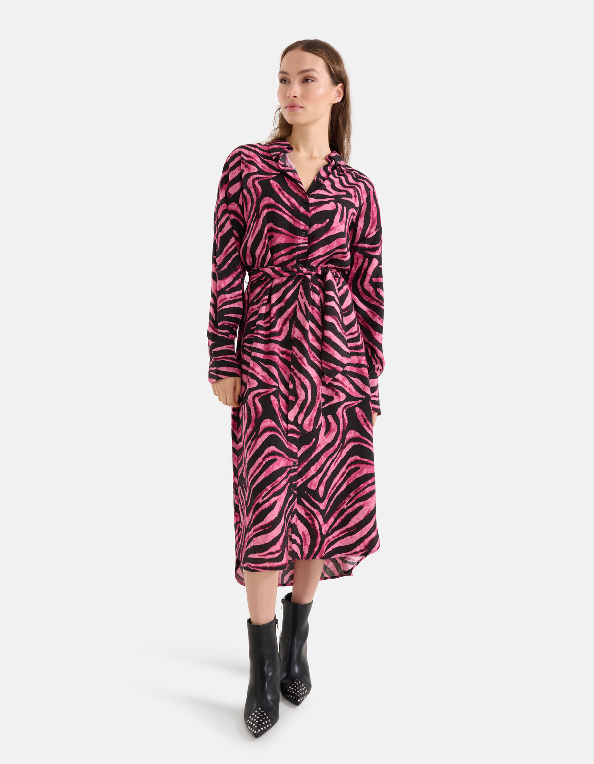 Zebraprint Maxi Jurk Roze SHOEBY WOMEN