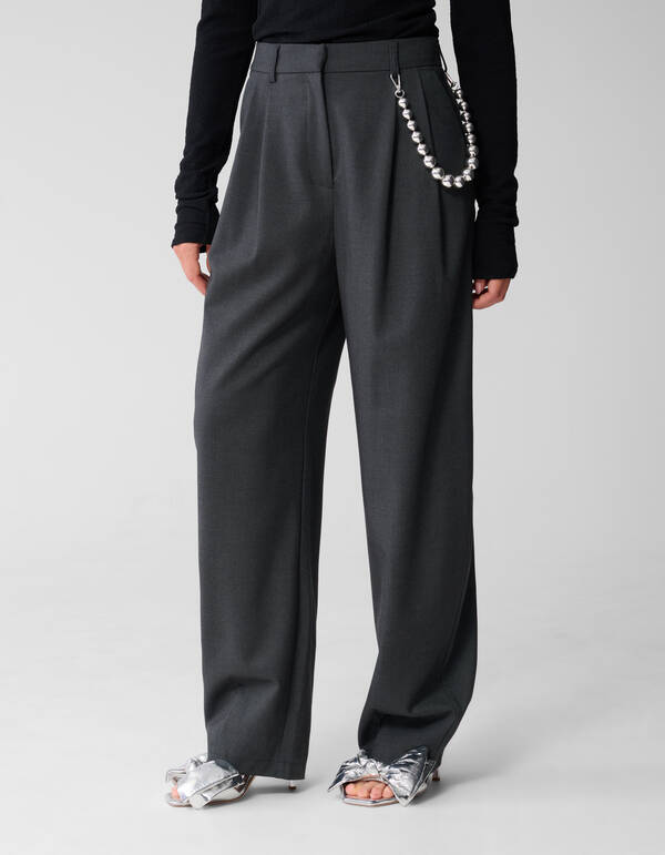 Barrel Fit Pantalon Donkergrijs SHOEBY WOMEN