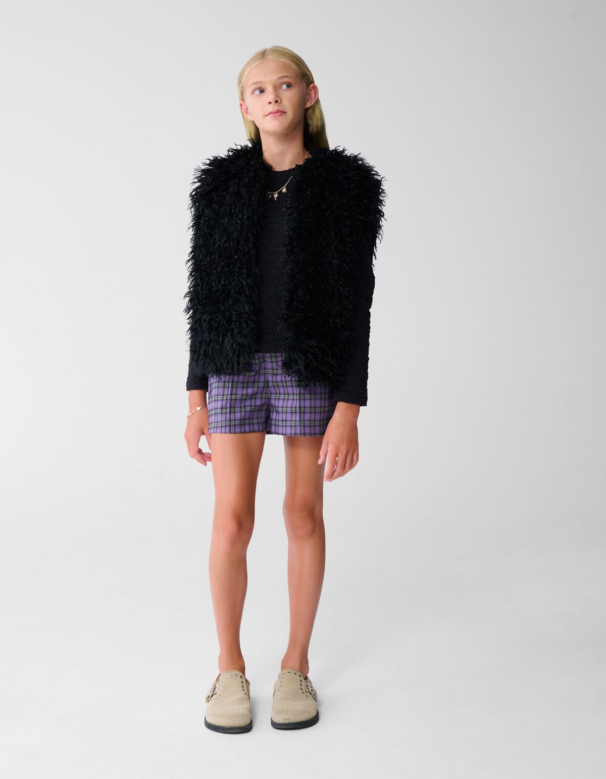 Fluffy Gilet Zwart SHOEBY GIRLS