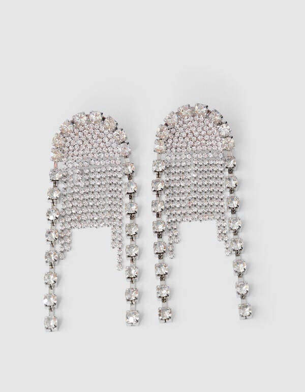 Multi Strass Oorbellen Zilver SHOEBY ACCESSOIRES