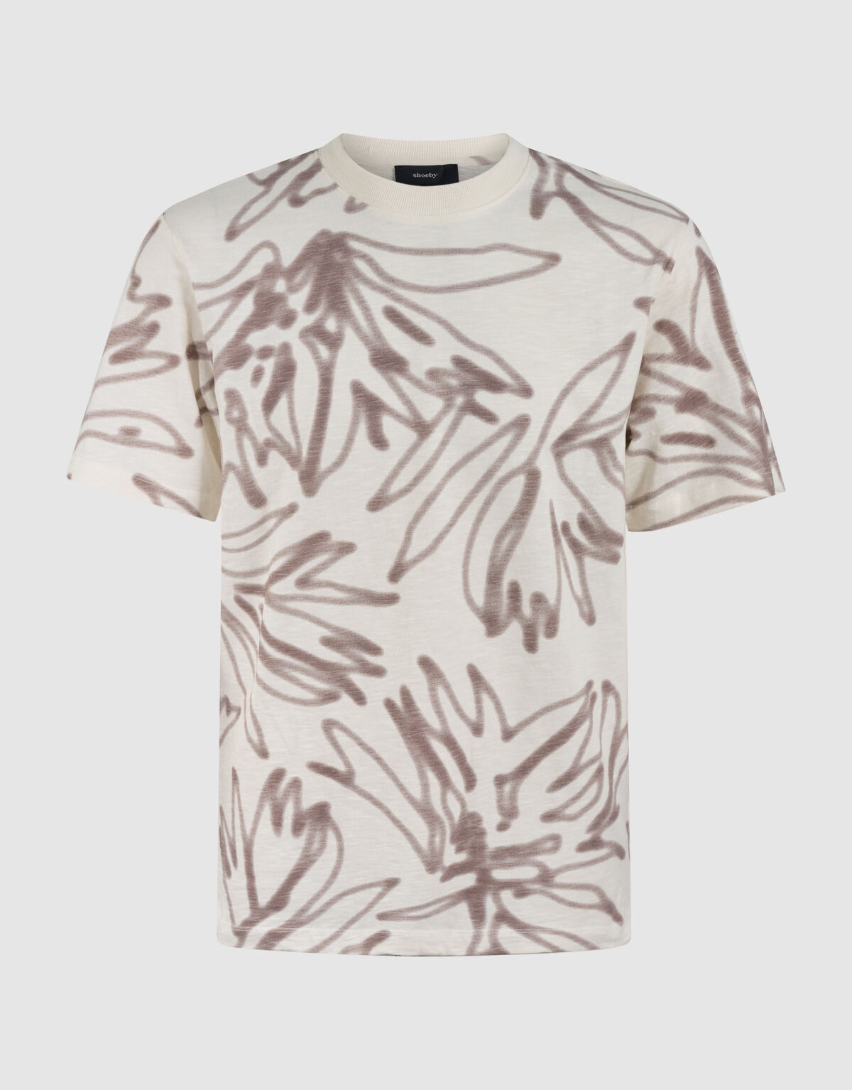 Printed T-shirt Gebroken Wit SHOEBY MEN