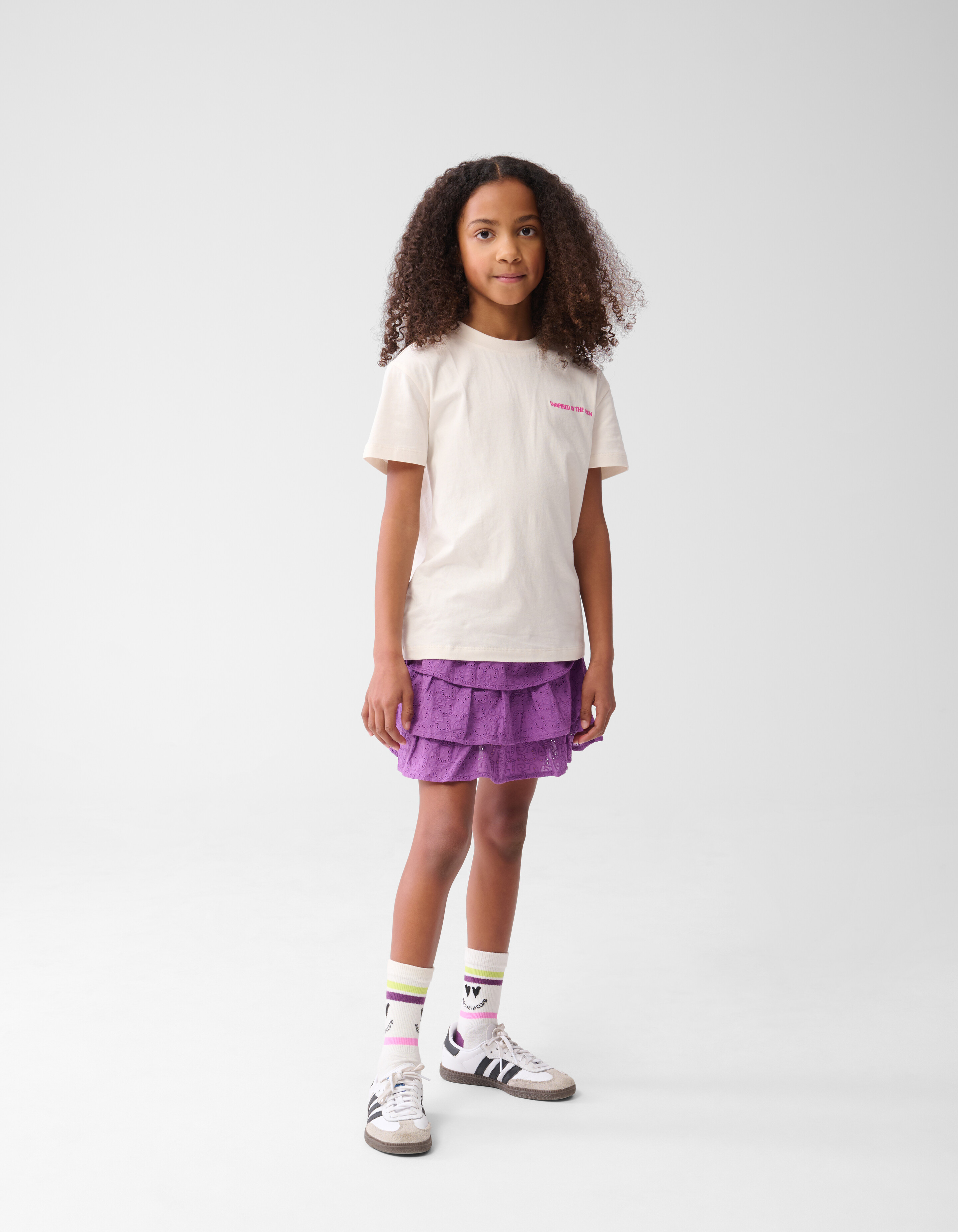 Tropical Artwork T-shirt Gebroken Wit By Lizzy SHOEBY GIRLS