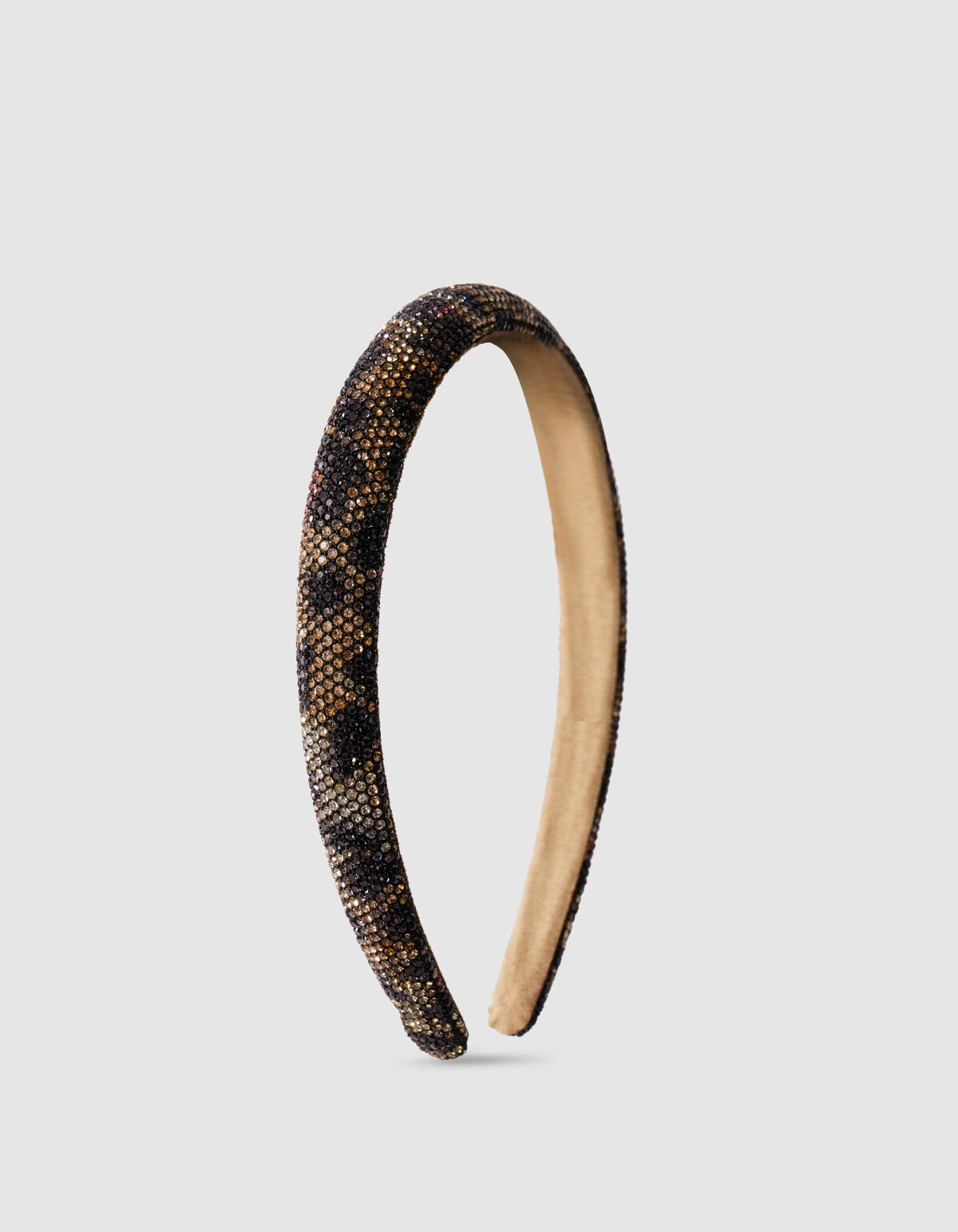 Strass Leopard Haarband Bruin SHOEBY ACCESSOIRES