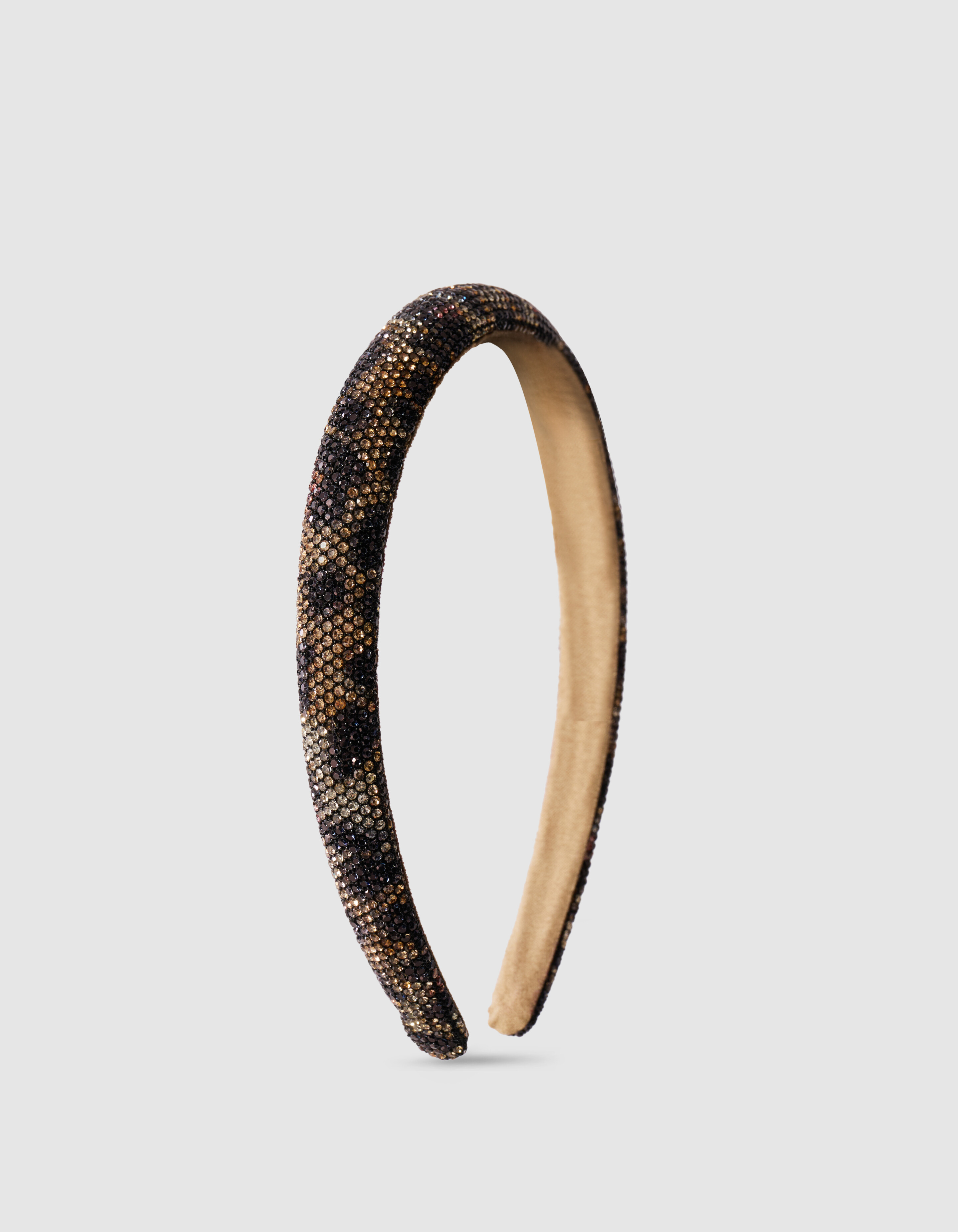 Strass Leopard Haarband Bruin SHOEBY ACCESSOIRES