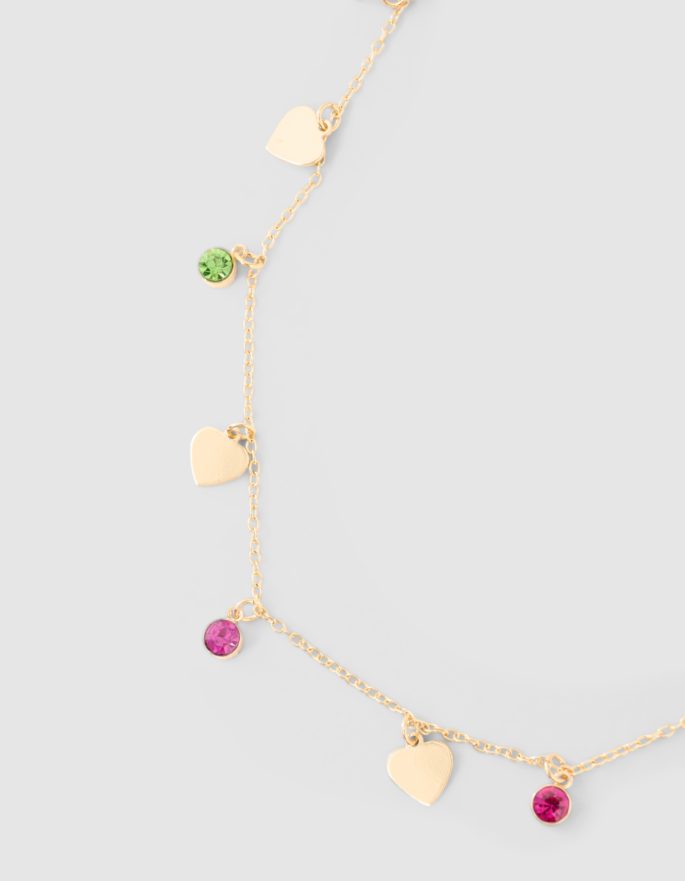 Heart Strass Ketting Goud SHOEBY ACCESSOIRES