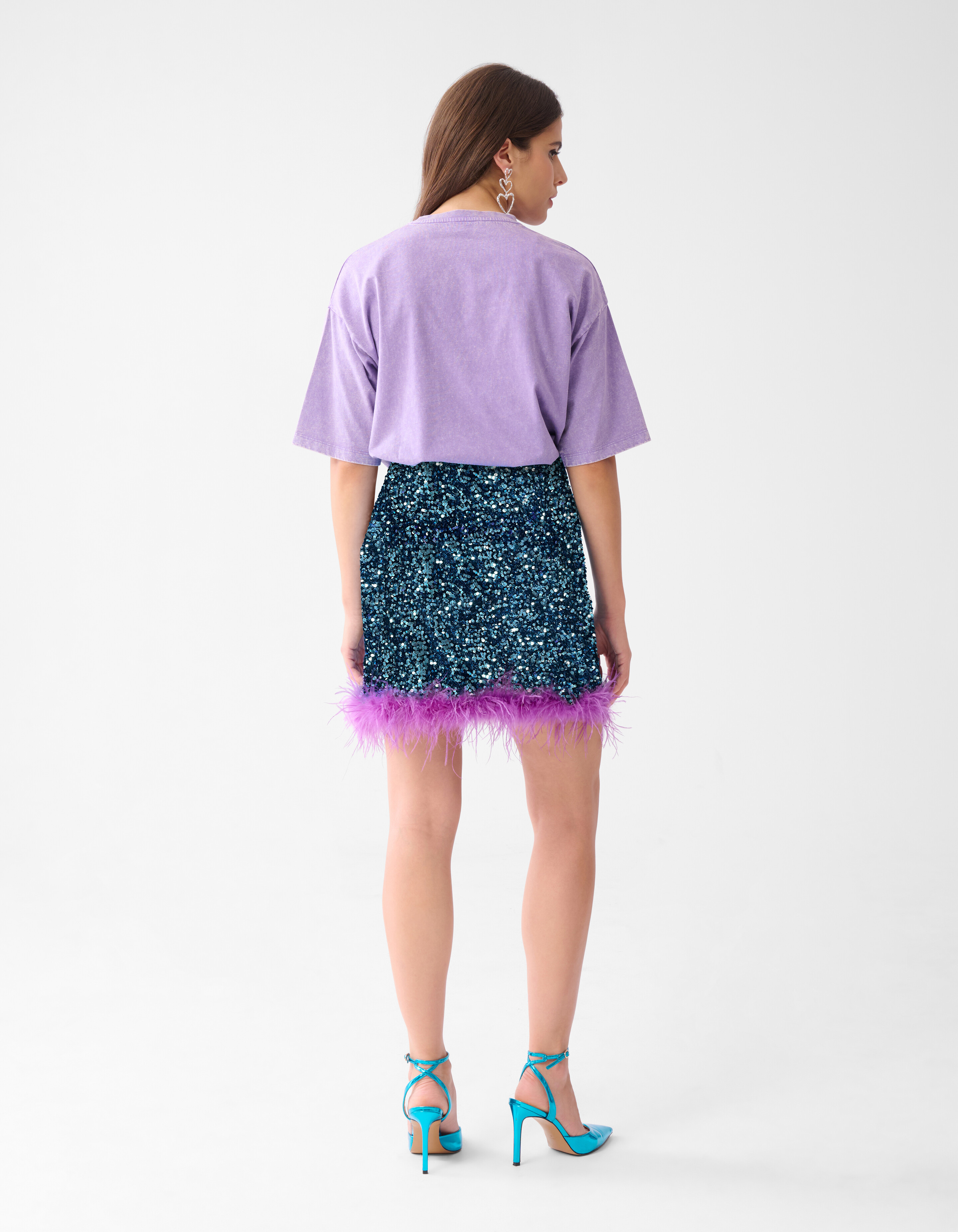 Washed T-shirt Lichtpaars SHOEBY WOMEN