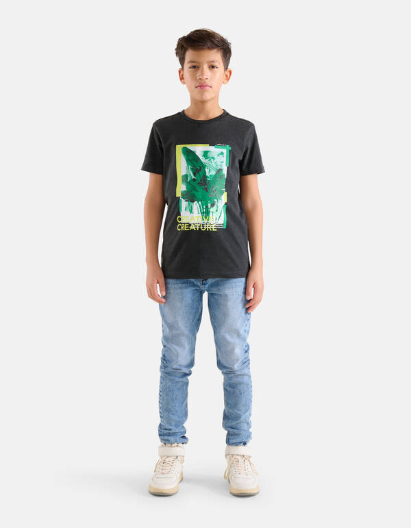 Artwork T-shirt Donkergrijs SHOEBY BOYS