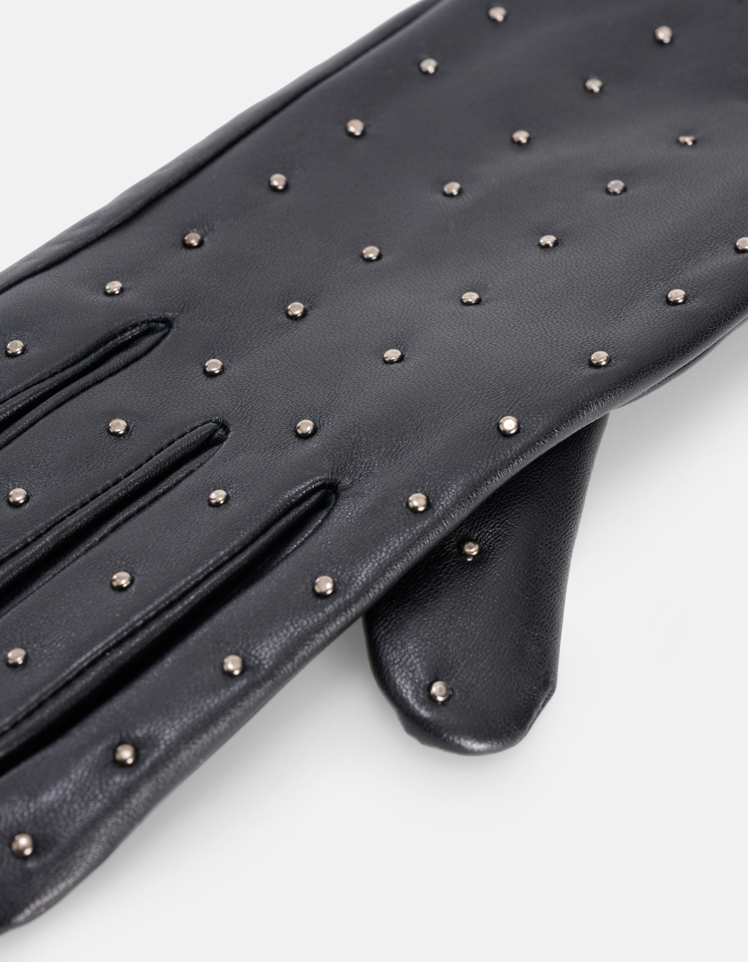 Leren Studs Handschoenen Zwart SHOEBY ACCESSOIRES