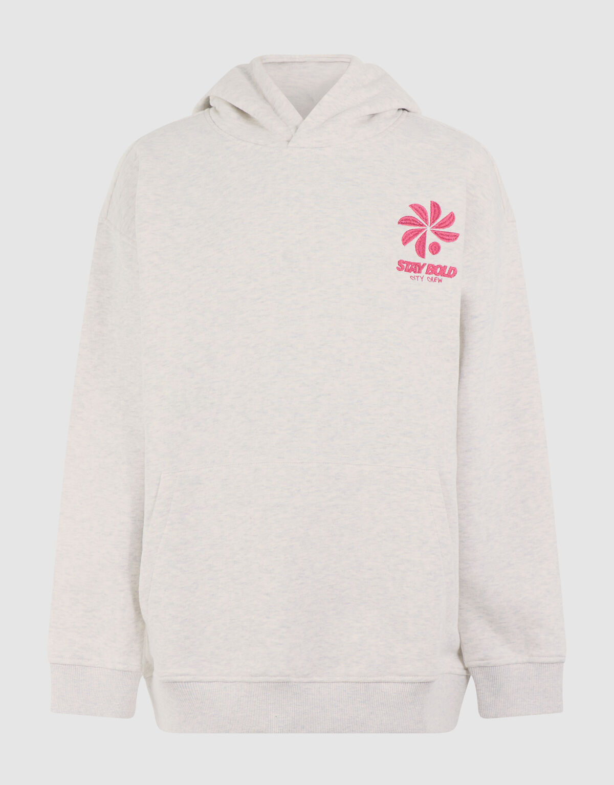 Oversized Fit Bold Artwork Hoodie Lichtgrijs SHOEBY BOYS
