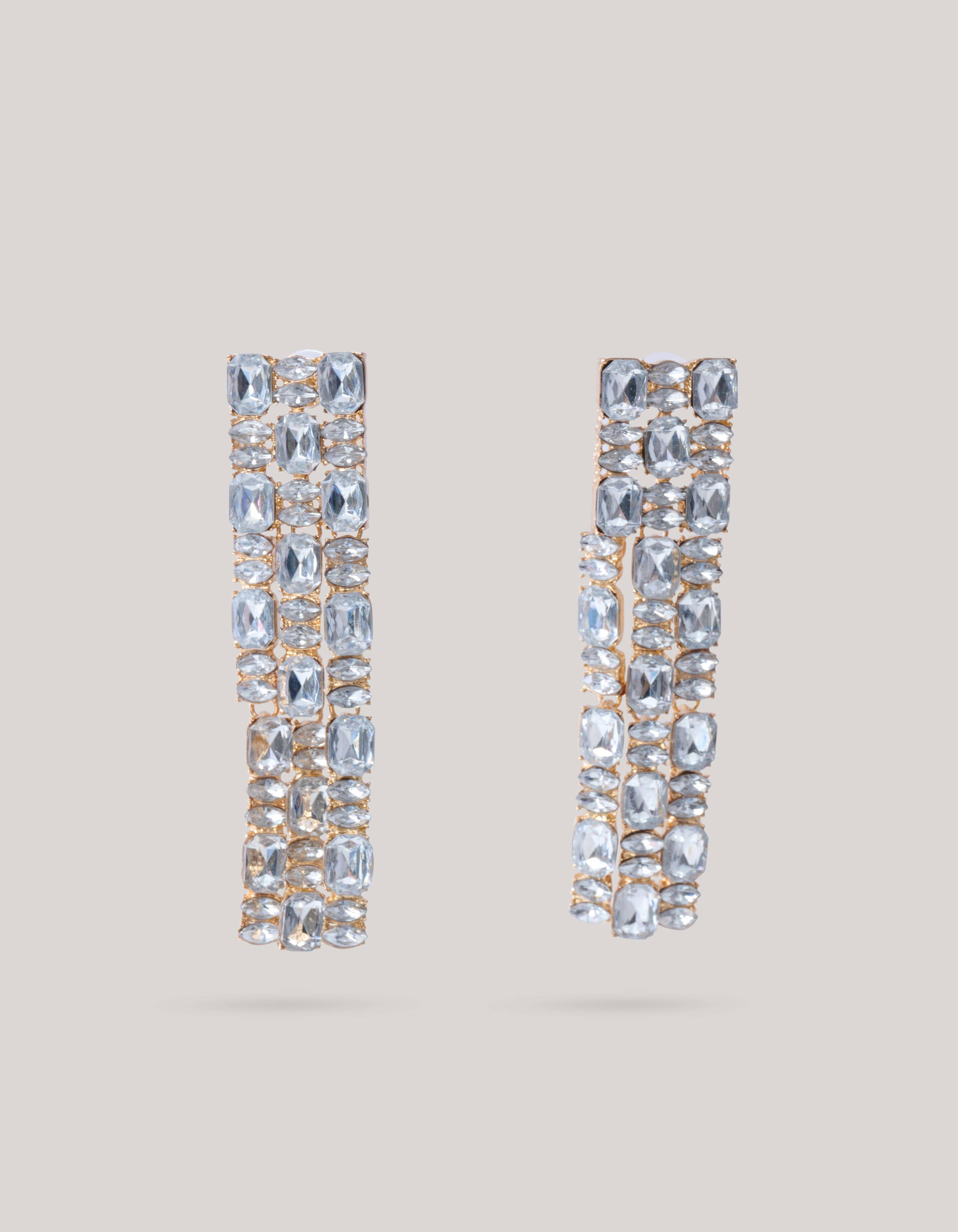 Straight Strass Oorbellen Goud SHOEBY ACCESSOIRES