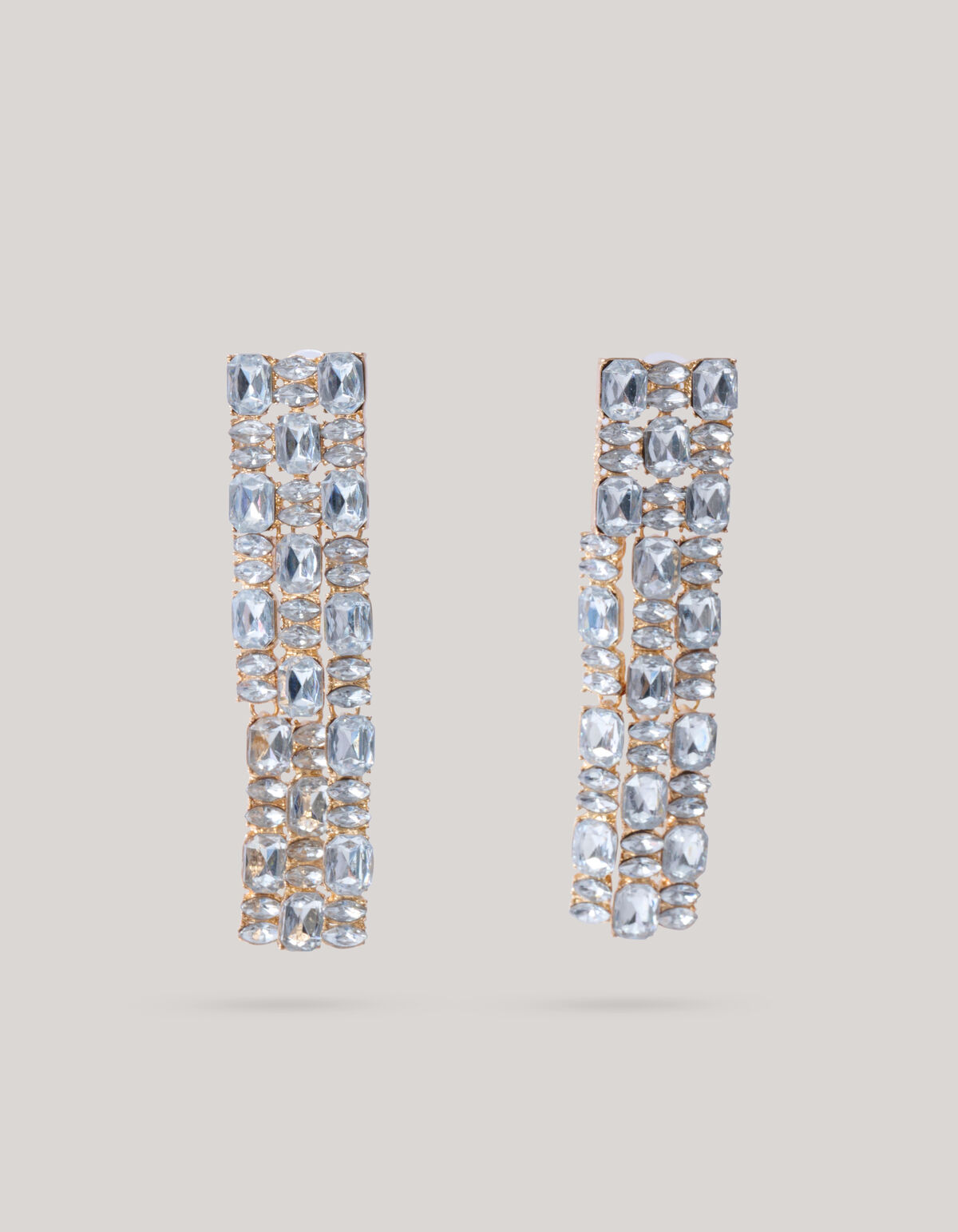 Straight Strass Oorbellen Goud SHOEBY ACCESSOIRES