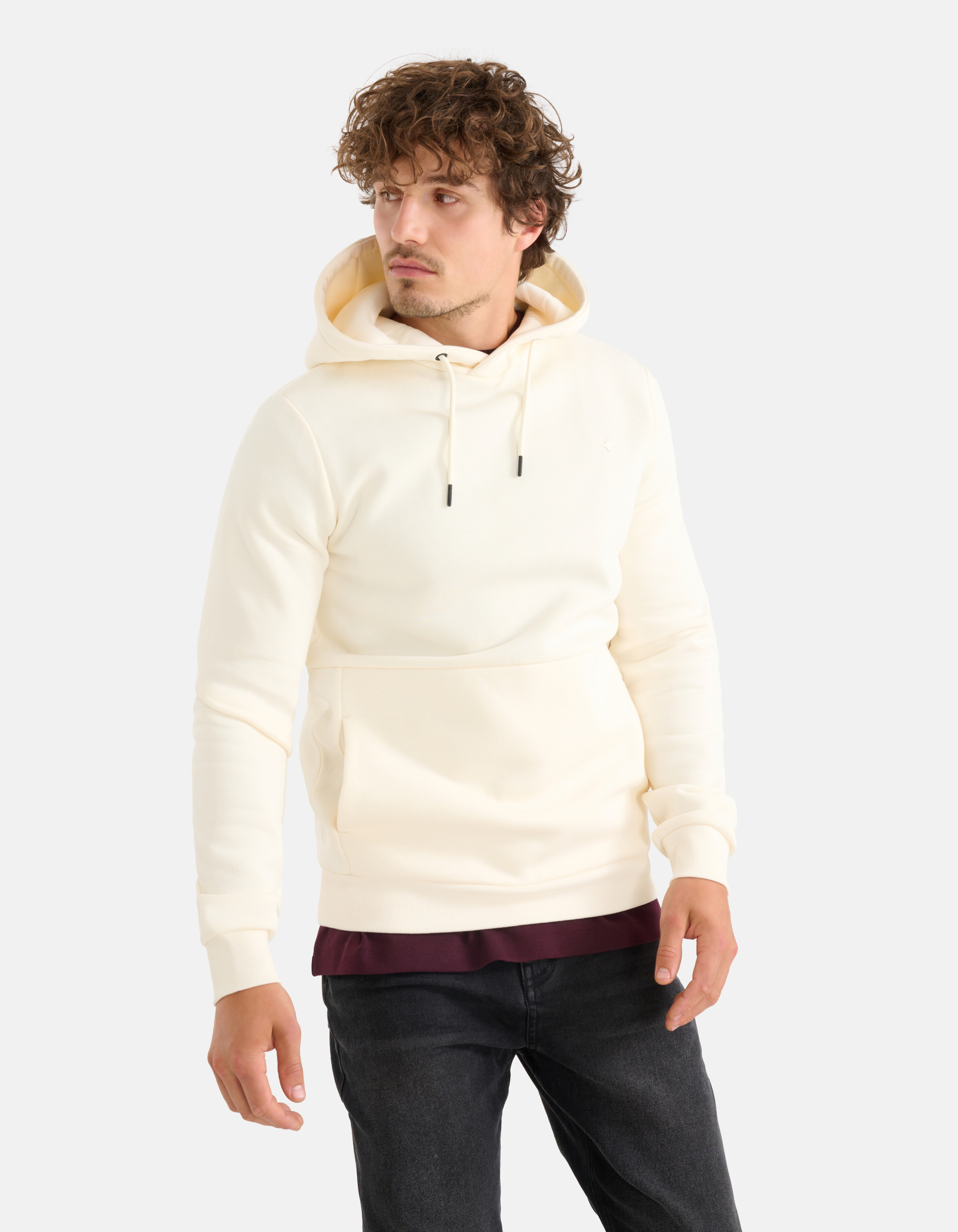 Grafische Hoodie Gebroken Wit SHOEBY MEN