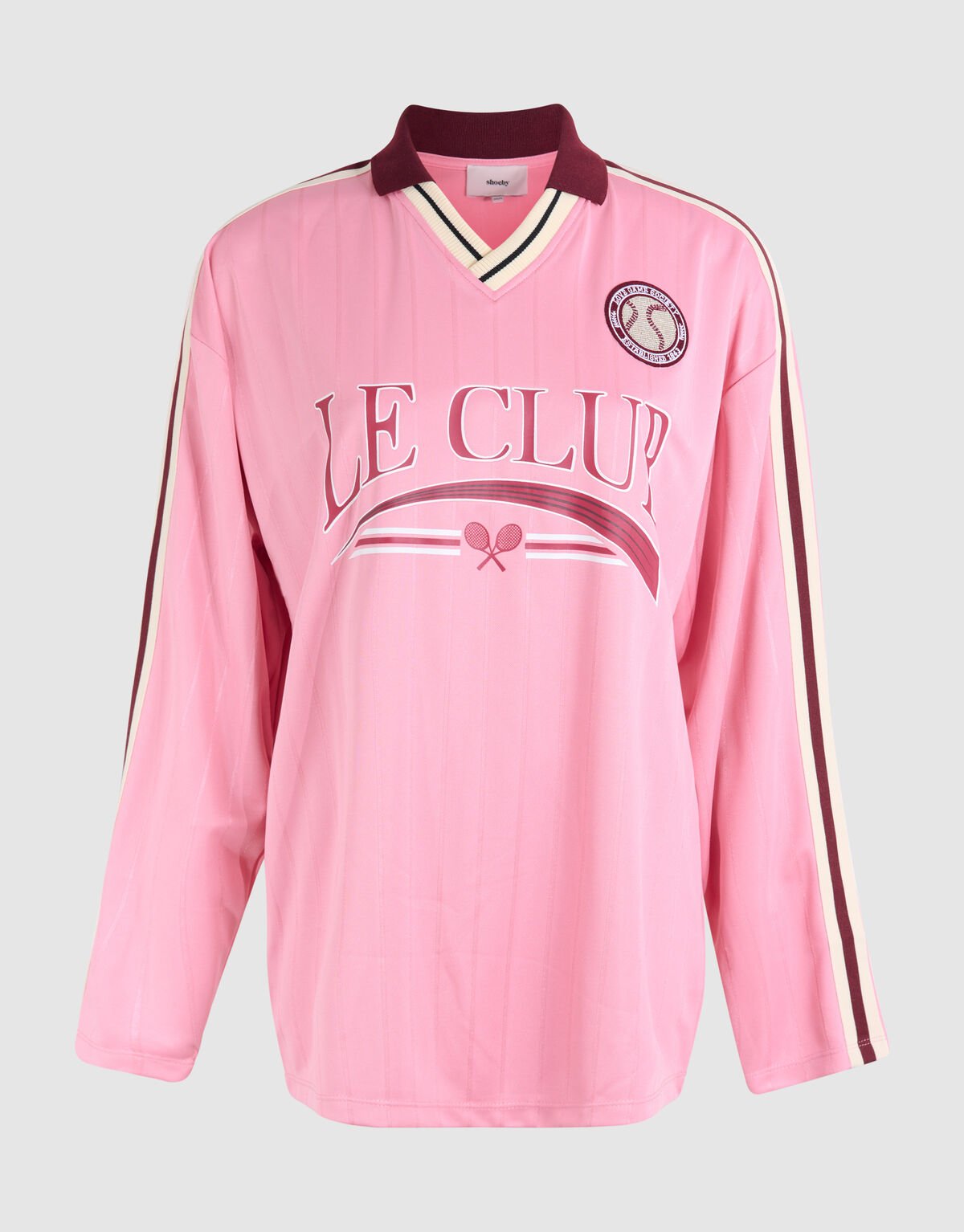 Oversized Baseball T-shirt Roze SHOEBY WOMEN