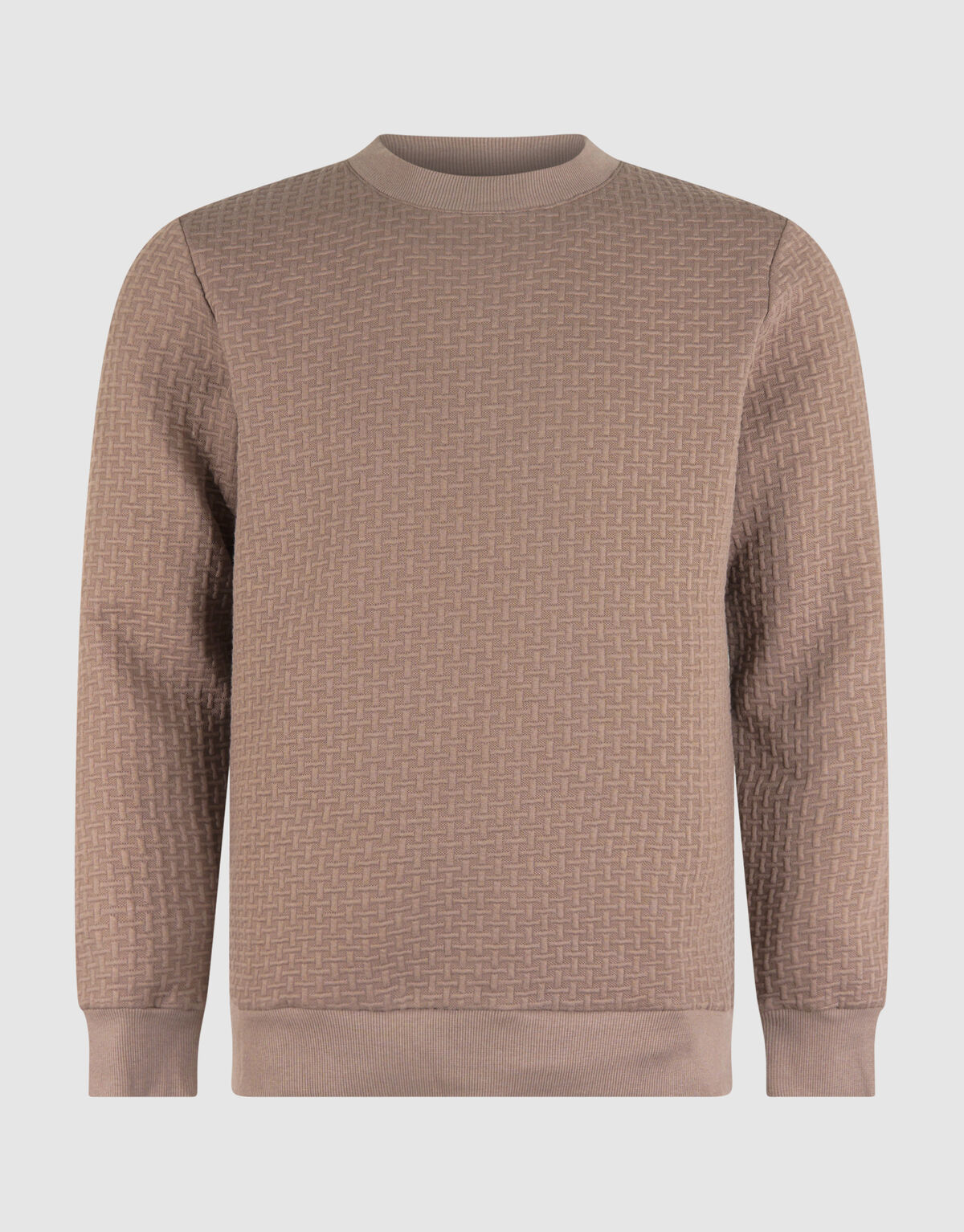Structuur Sweater Lichtbruin SHOEBY MEN