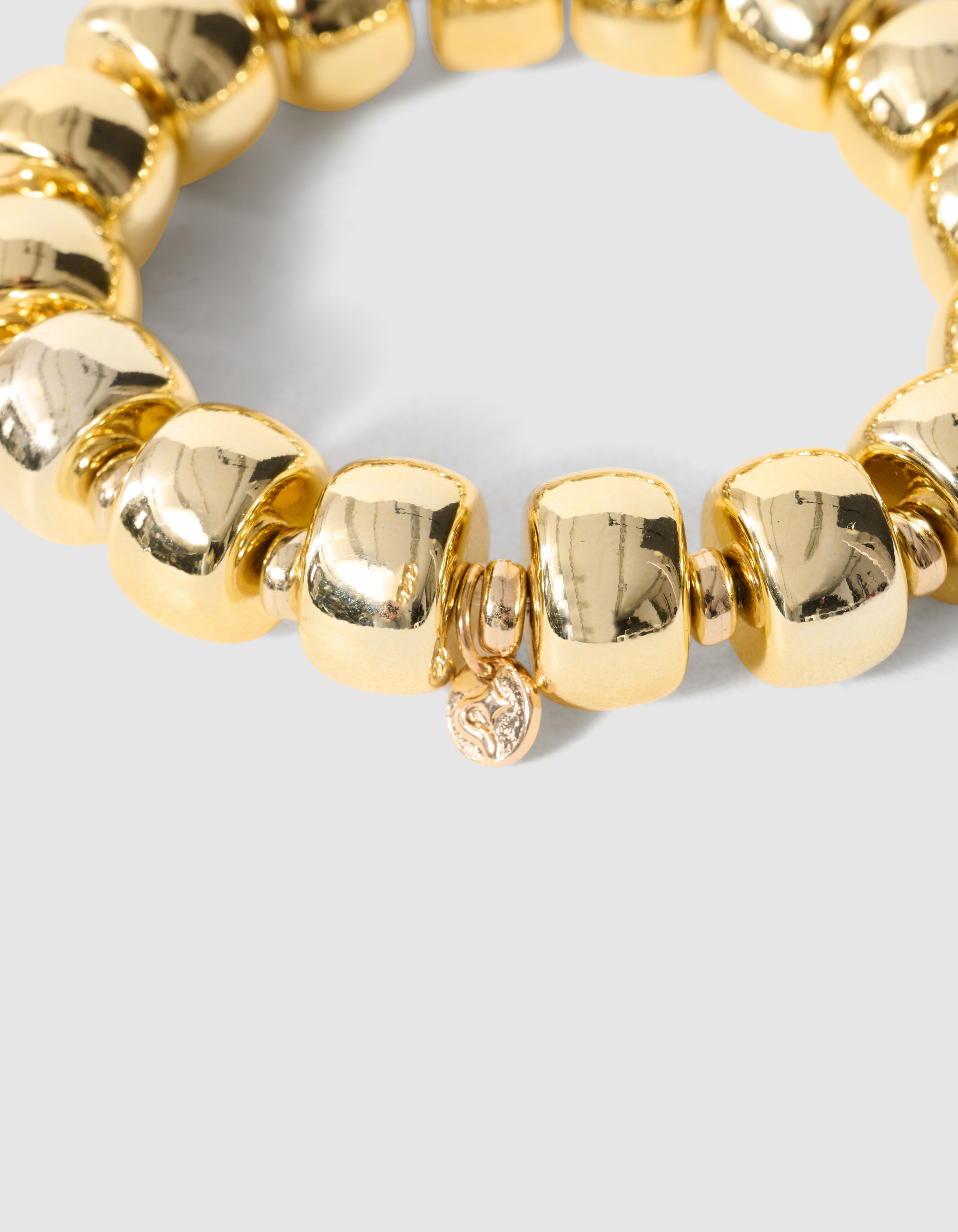 Beaded Wheel Hart Armband Goud SHOEBY ACCESSOIRES