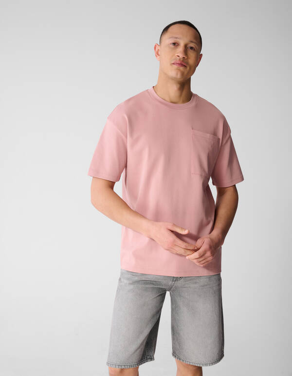 Logo Pocket T-shirt Roze SHOEBY MEN