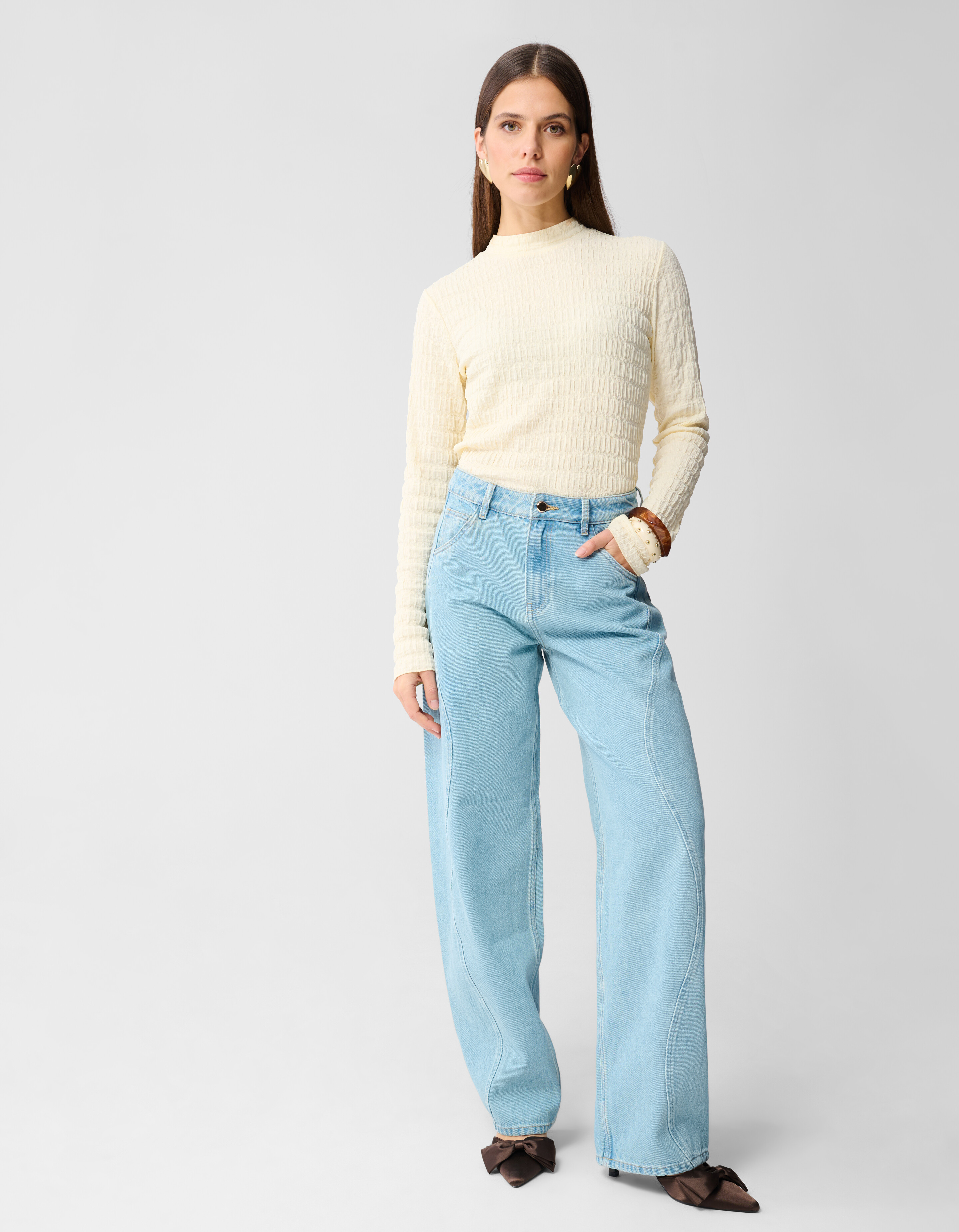 Swirl Barrel Fit Jeans Blauw SHOEBY WOMEN