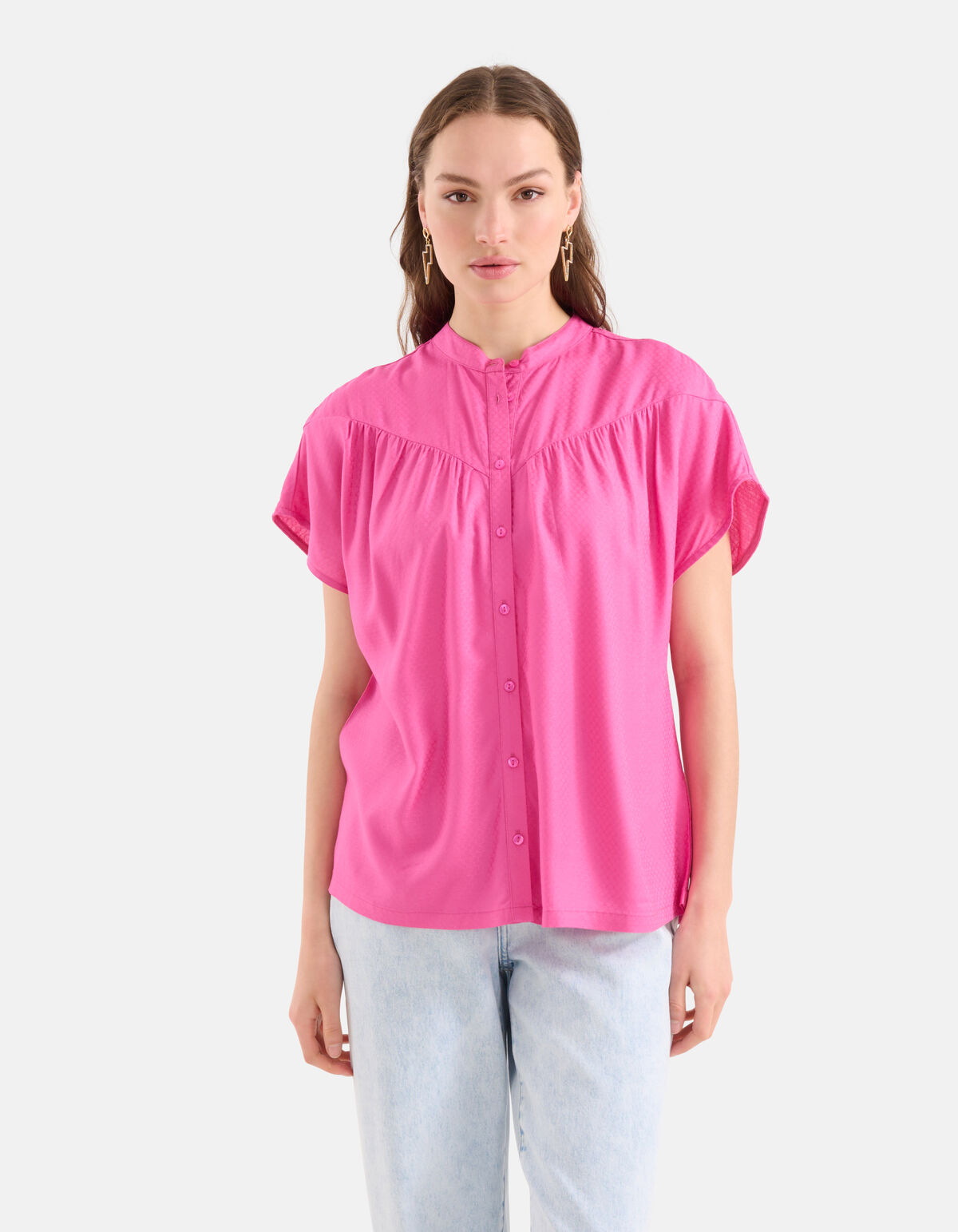 Relaxed Fit Top Roze SHOEBY WOMEN