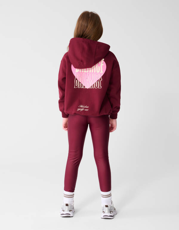Balance Artwork Hoodie Donkerrood SHOEBY GIRLS